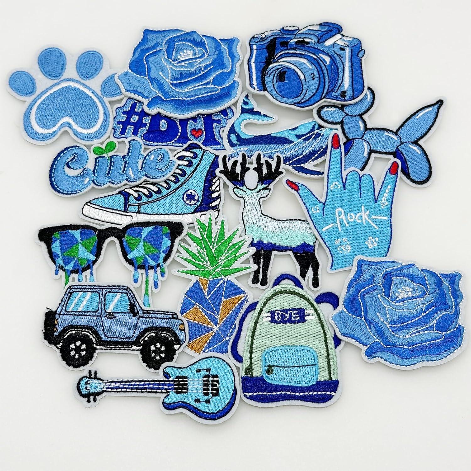 16 Parches Termoadhesivos Bordados Yayatty para Ropa y Accesorios