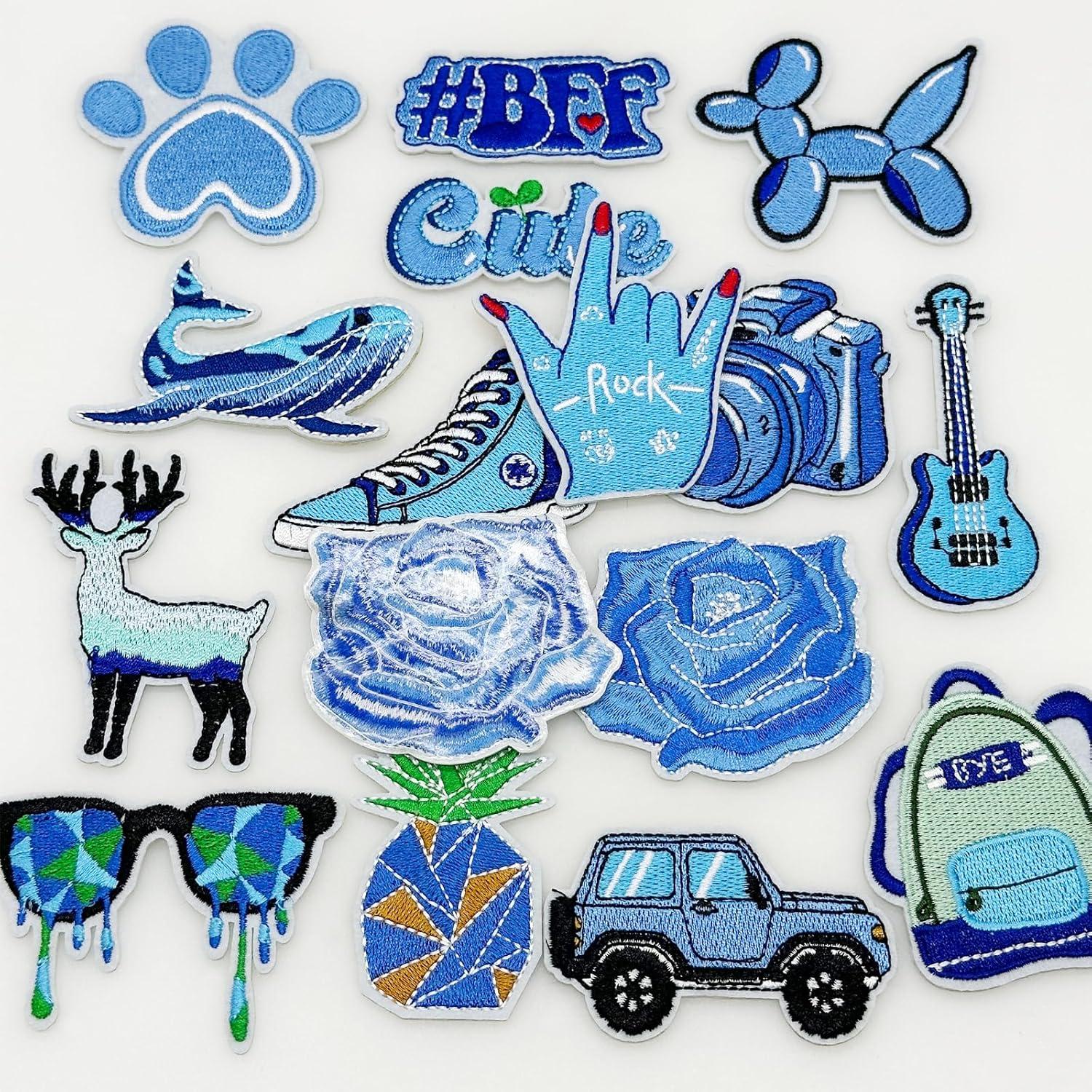 16 Parches Termoadhesivos Bordados Yayatty para Ropa y Accesorios