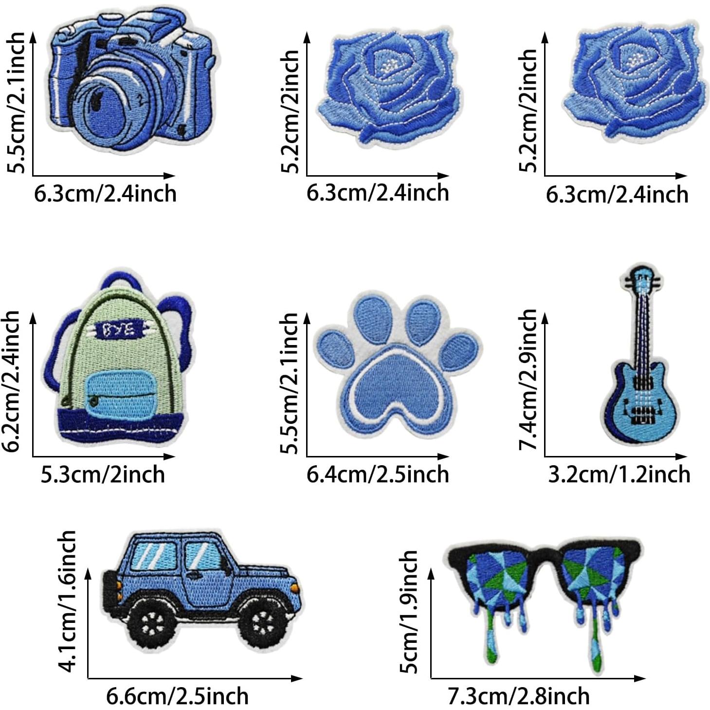 16 Parches Termoadhesivos Bordados Yayatty para Ropa y Accesorios