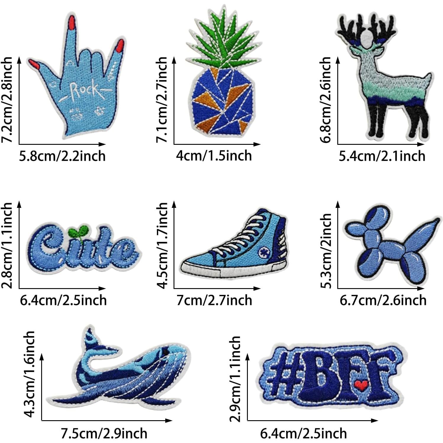 16 Parches Termoadhesivos Bordados Yayatty para Ropa y Accesorios