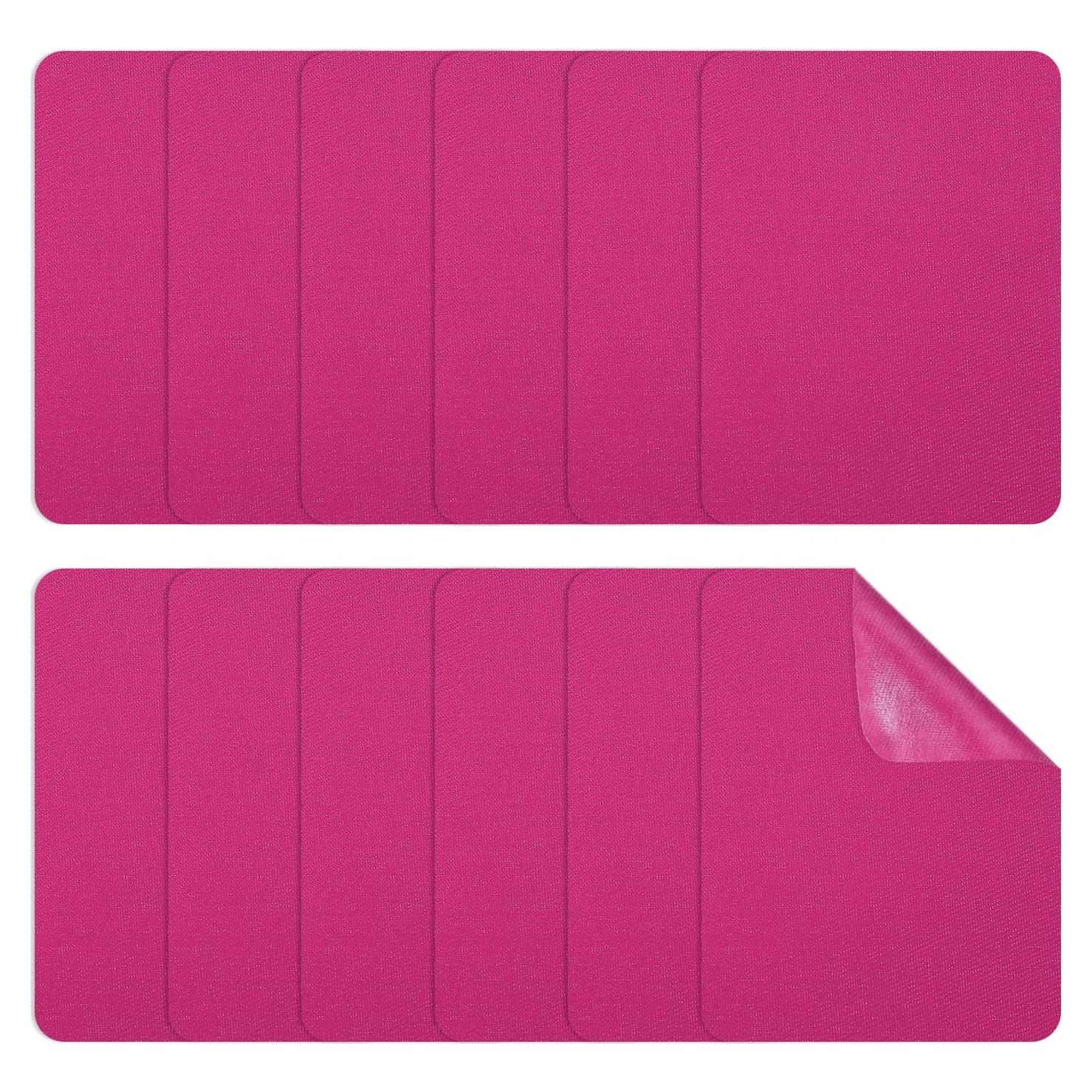 Parches Termoadhesivos PATIKIL 12 Piezas Algodón Rojo Rosa