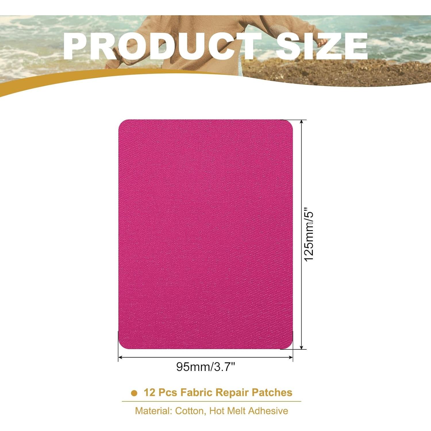 Parches Termoadhesivos PATIKIL 12 Piezas Algodón Rojo Rosa