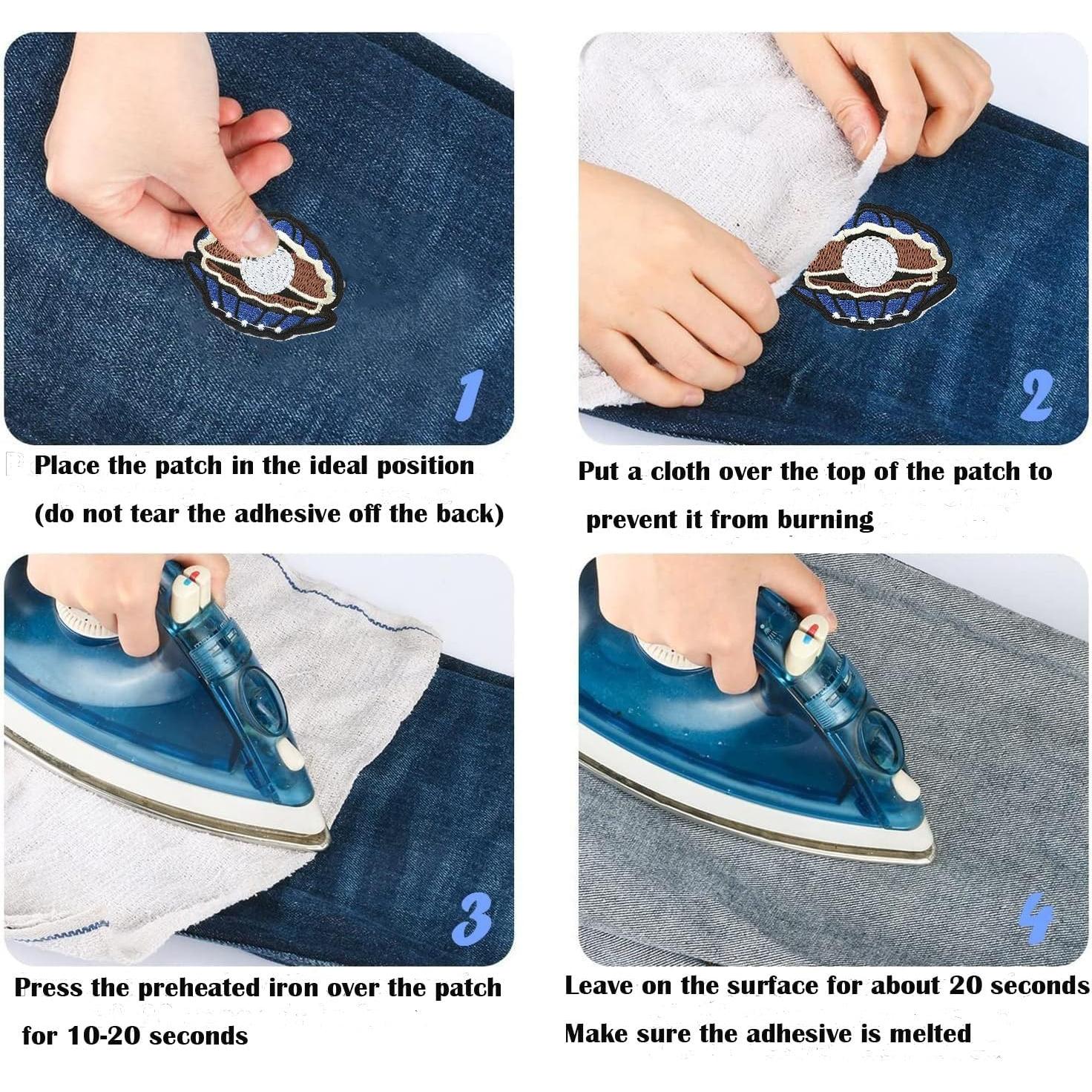 Kit de 20 Parches de Planchar Genérico Tema Océano 5.3x4.8cm