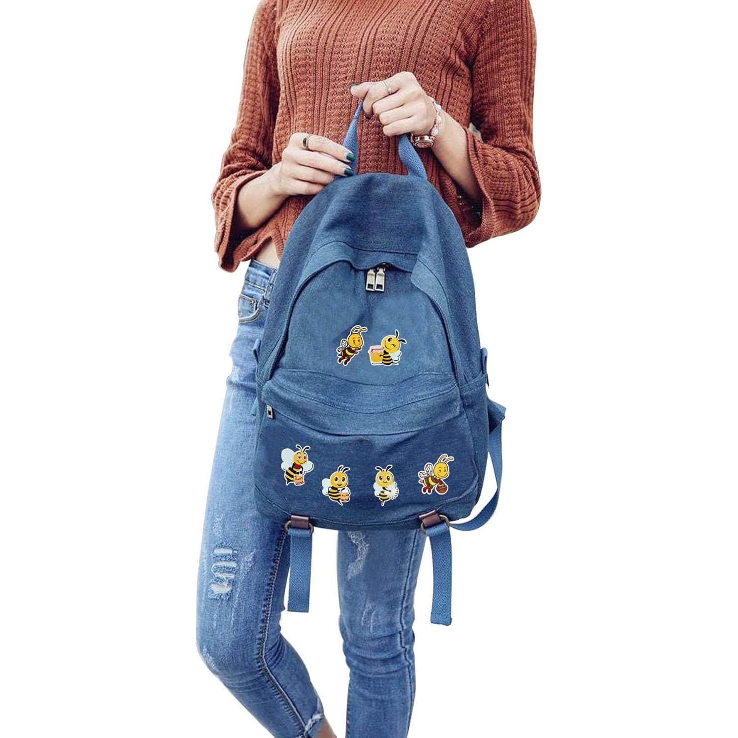 Kit 18 Parches Bordados Woohome para Ropa - Abeja y Girasol