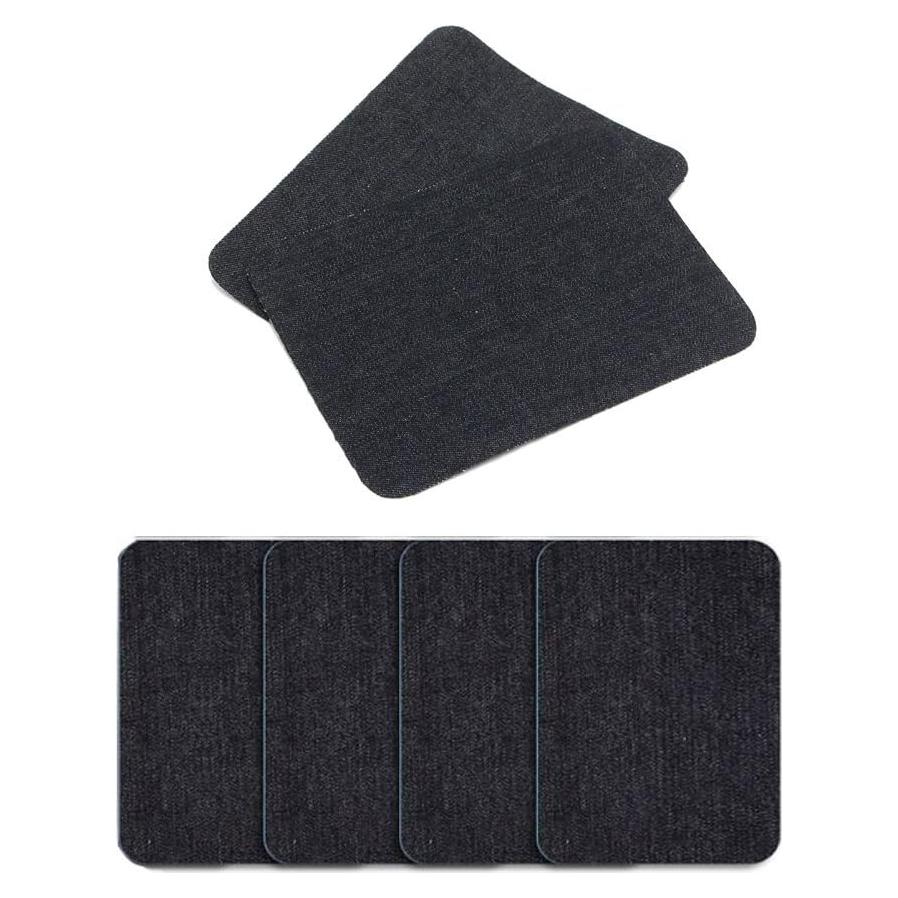 Parches Termoadhesivos AKOAK 6 Piezas 12.5x9.5 cm Algodón Negro