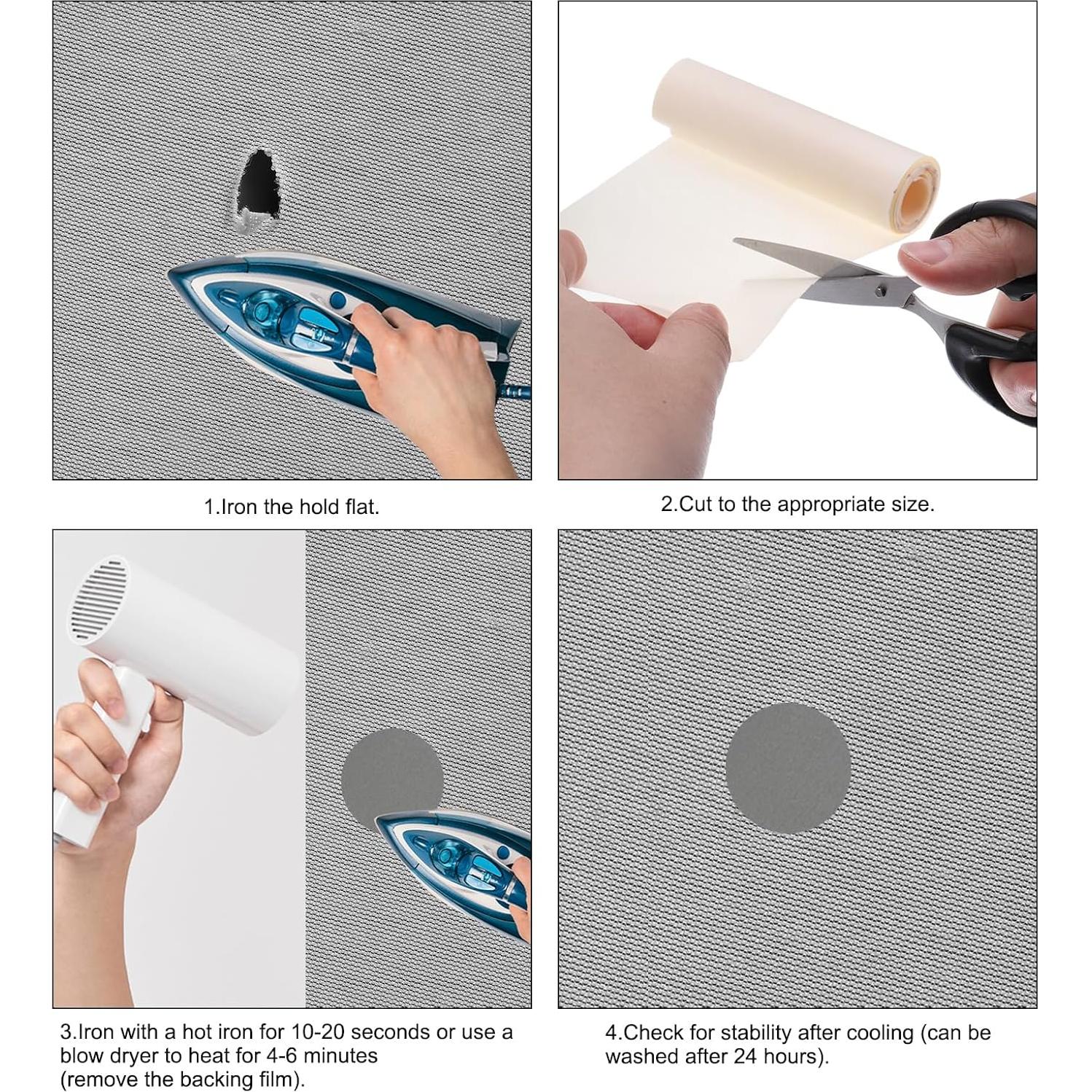 Parche de Tela Termoadhesivo PATIKIL 150x6 cm Amarillo