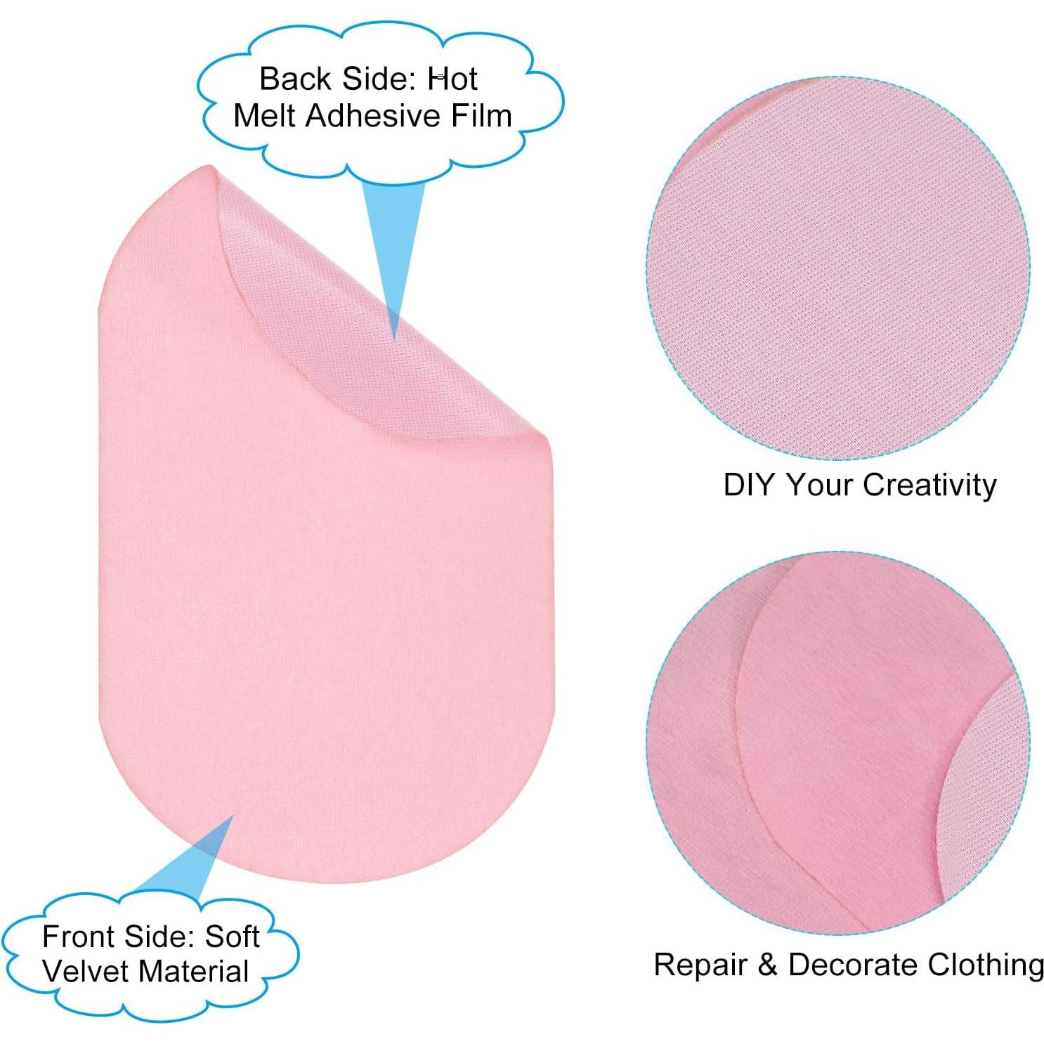 Parche Termoadhesivo PATIKIL Rosa Claro 4 Piezas 18x11 cm