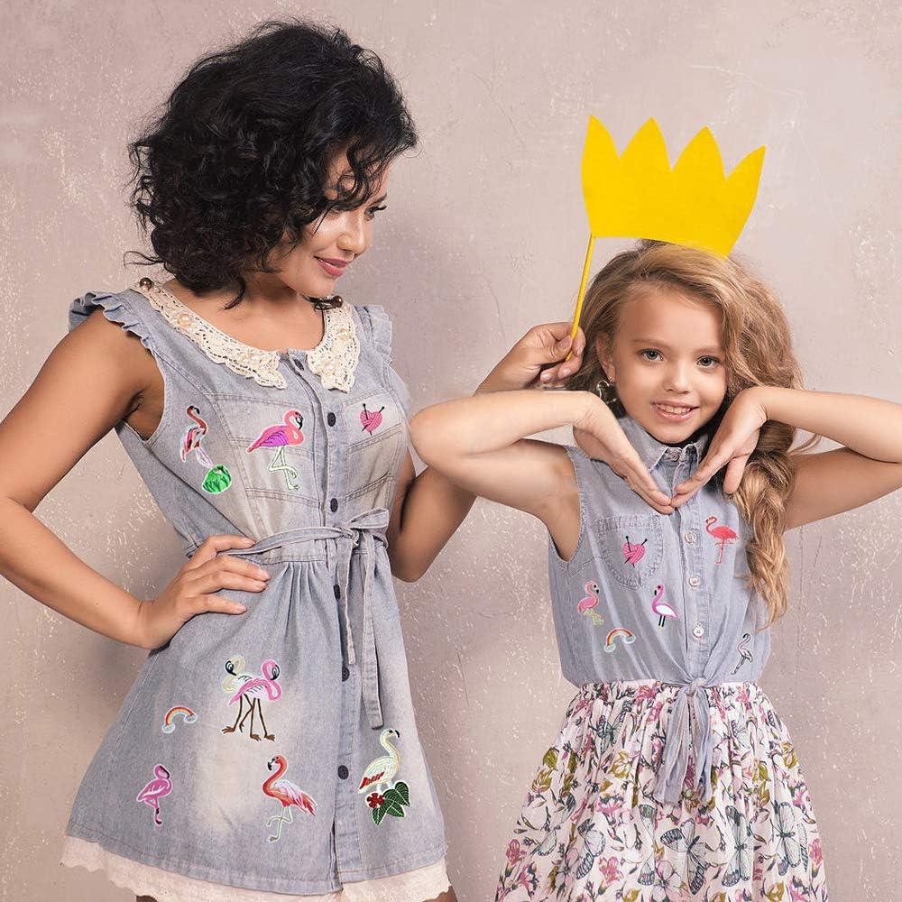 Kit de 18 Parches de Bordado Flamenco Rosa Hokilands