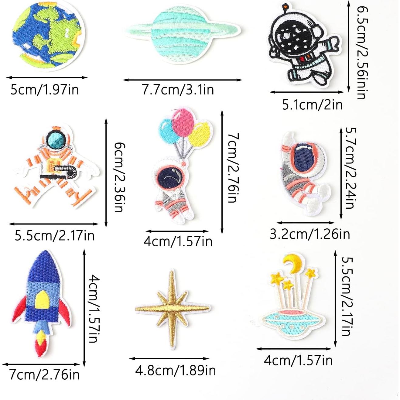26 Parches Termoadhesivos Espaciales OEMOO para Ropa y Accesorios