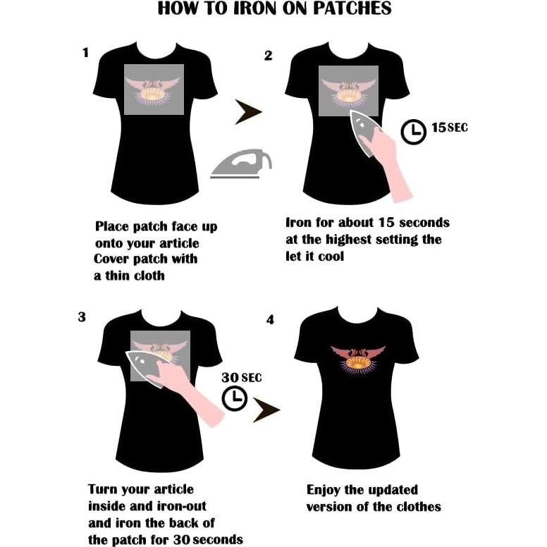 Parche Bordado Planchar 8.89 cm Genérico - Rojo/Amarillo/Negro