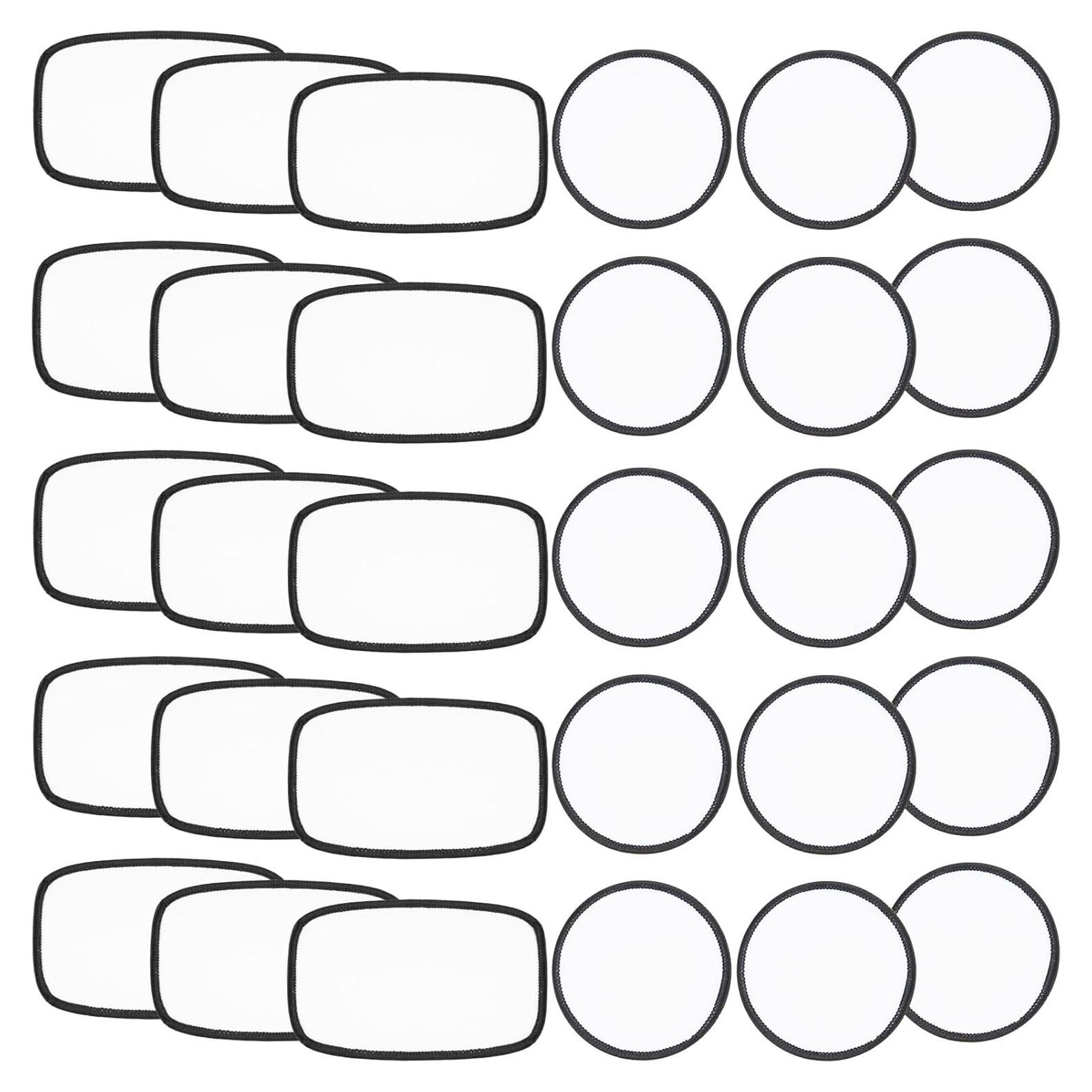 30 Parches de Sublimación en Blanco Gadjica para Planchar DIY