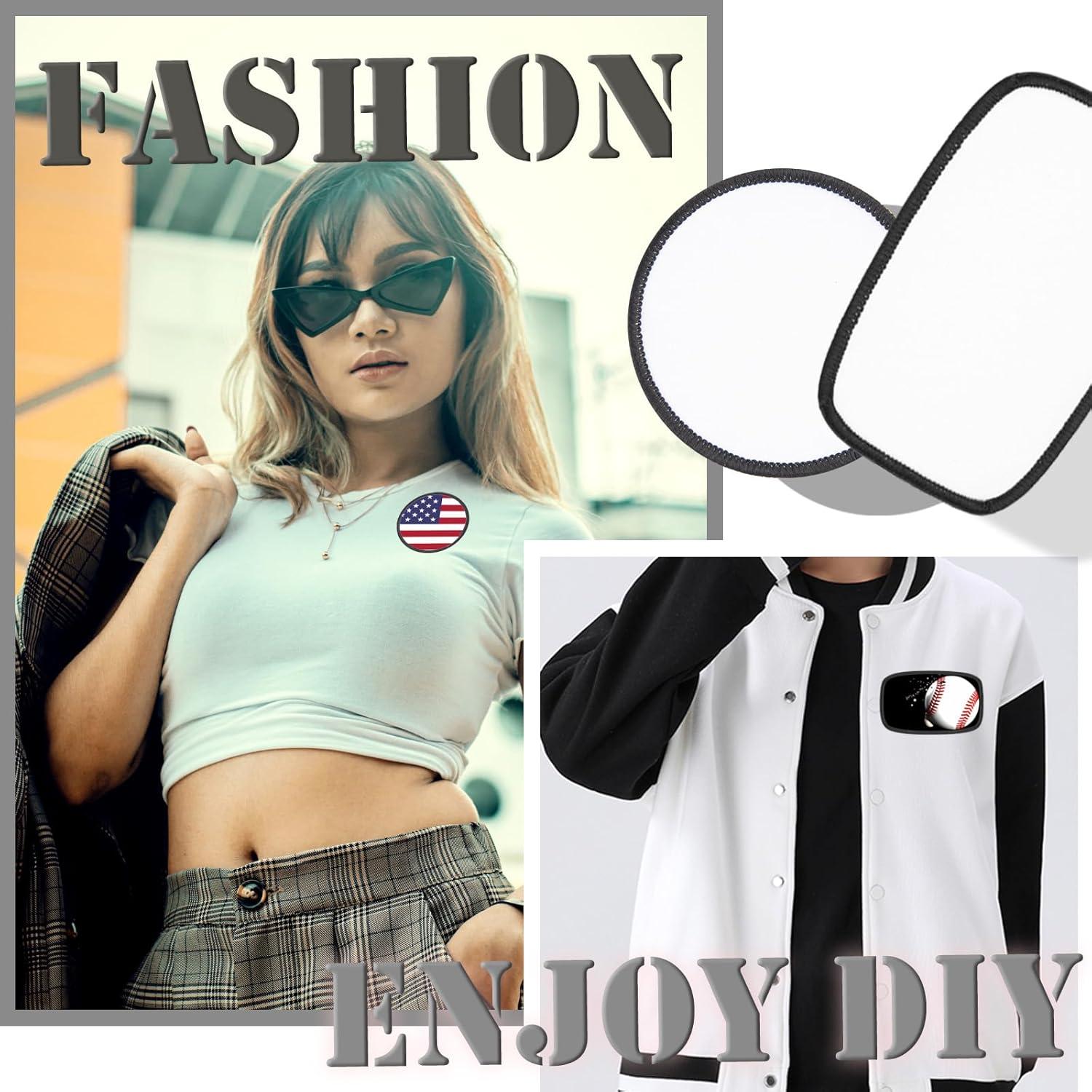 30 Parches de Sublimación en Blanco Gadjica para Planchar DIY