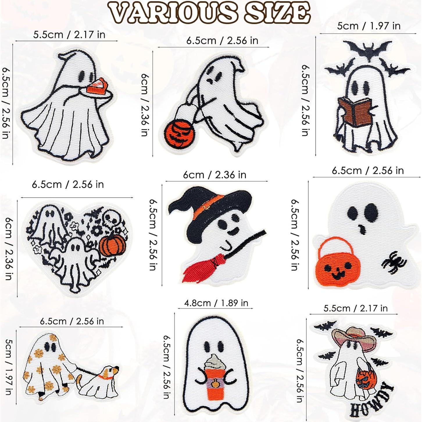 13 Piezas Parches de Planchar Halloween XMJY Coloridos