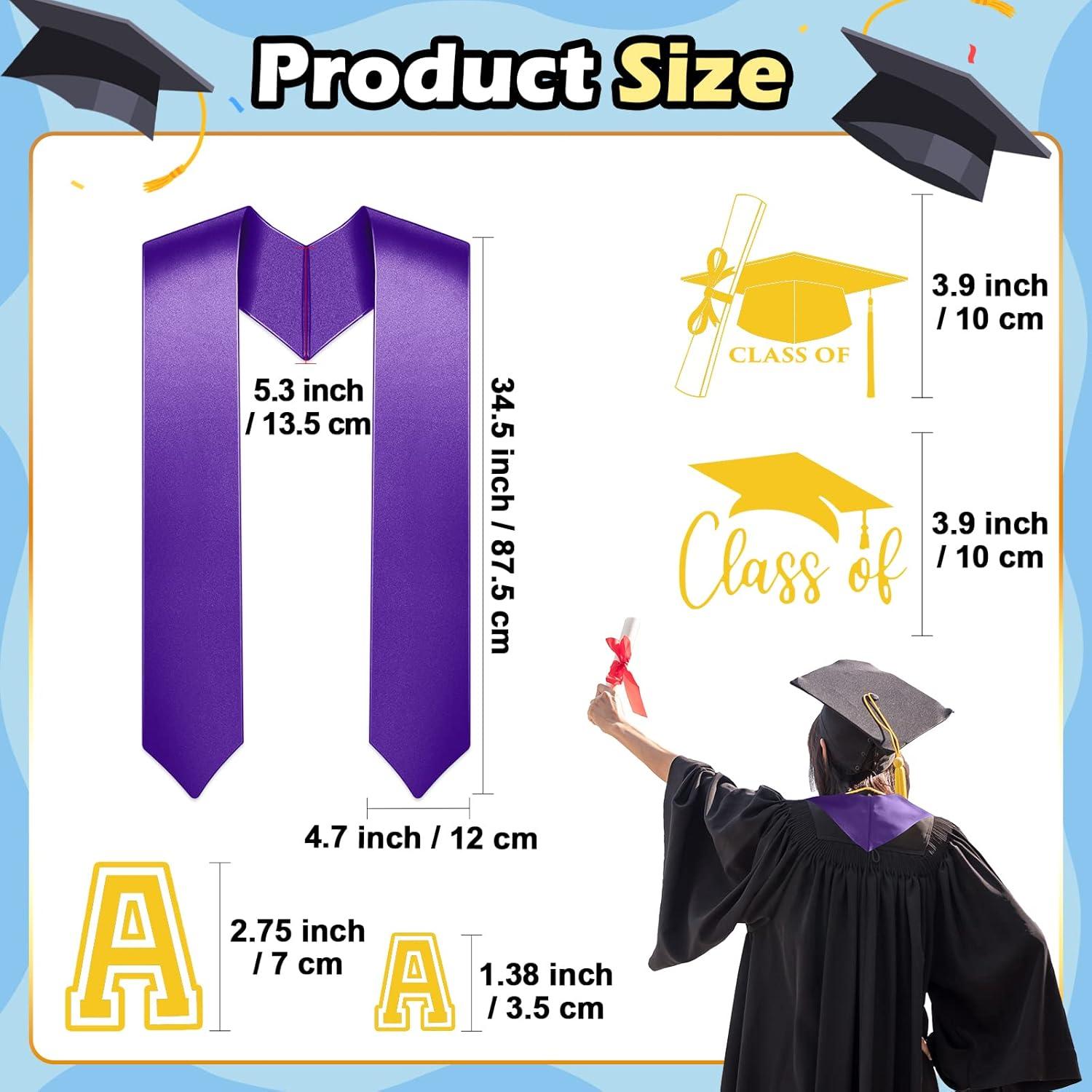 Toga de Graduación Unisex Spakon Púrpura con Parches