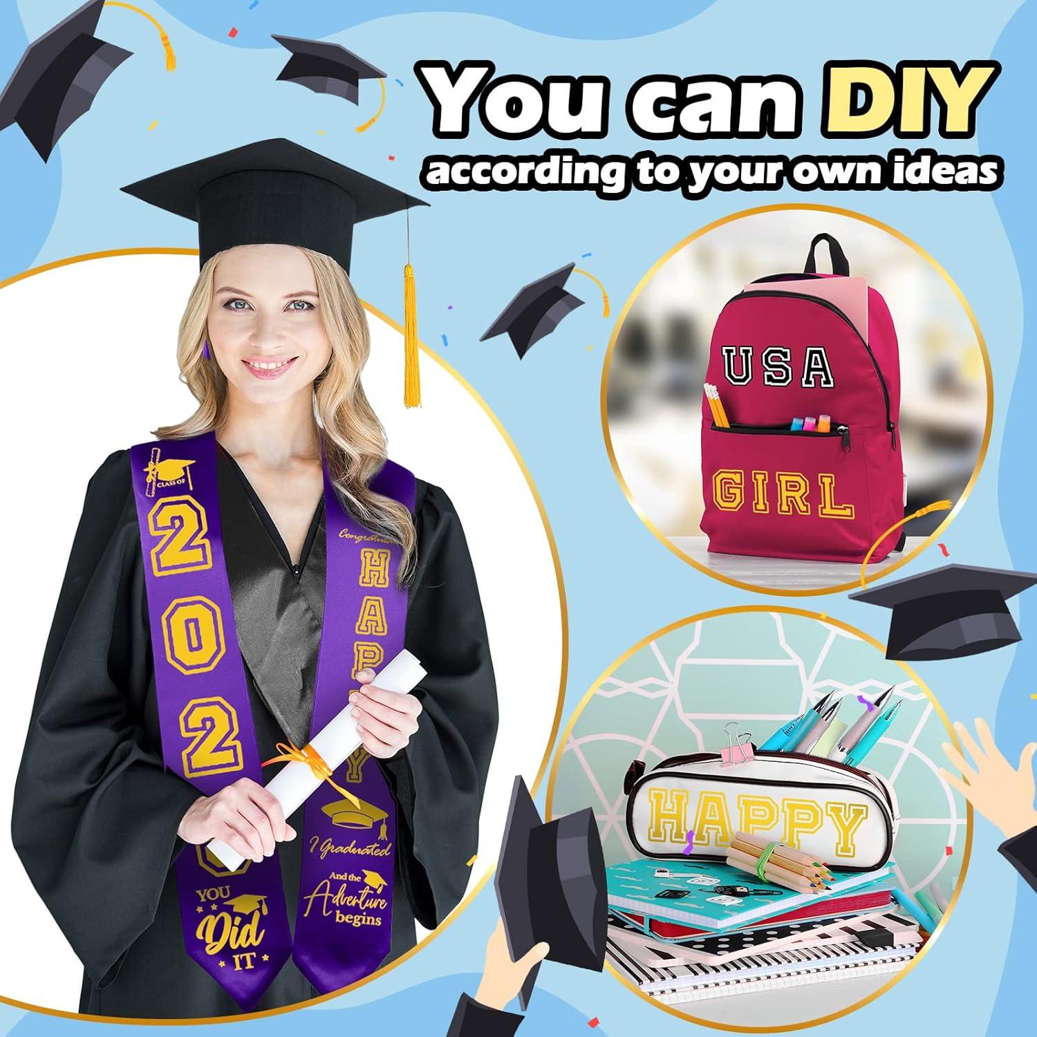 Toga de Graduación Unisex Spakon Púrpura con Parches