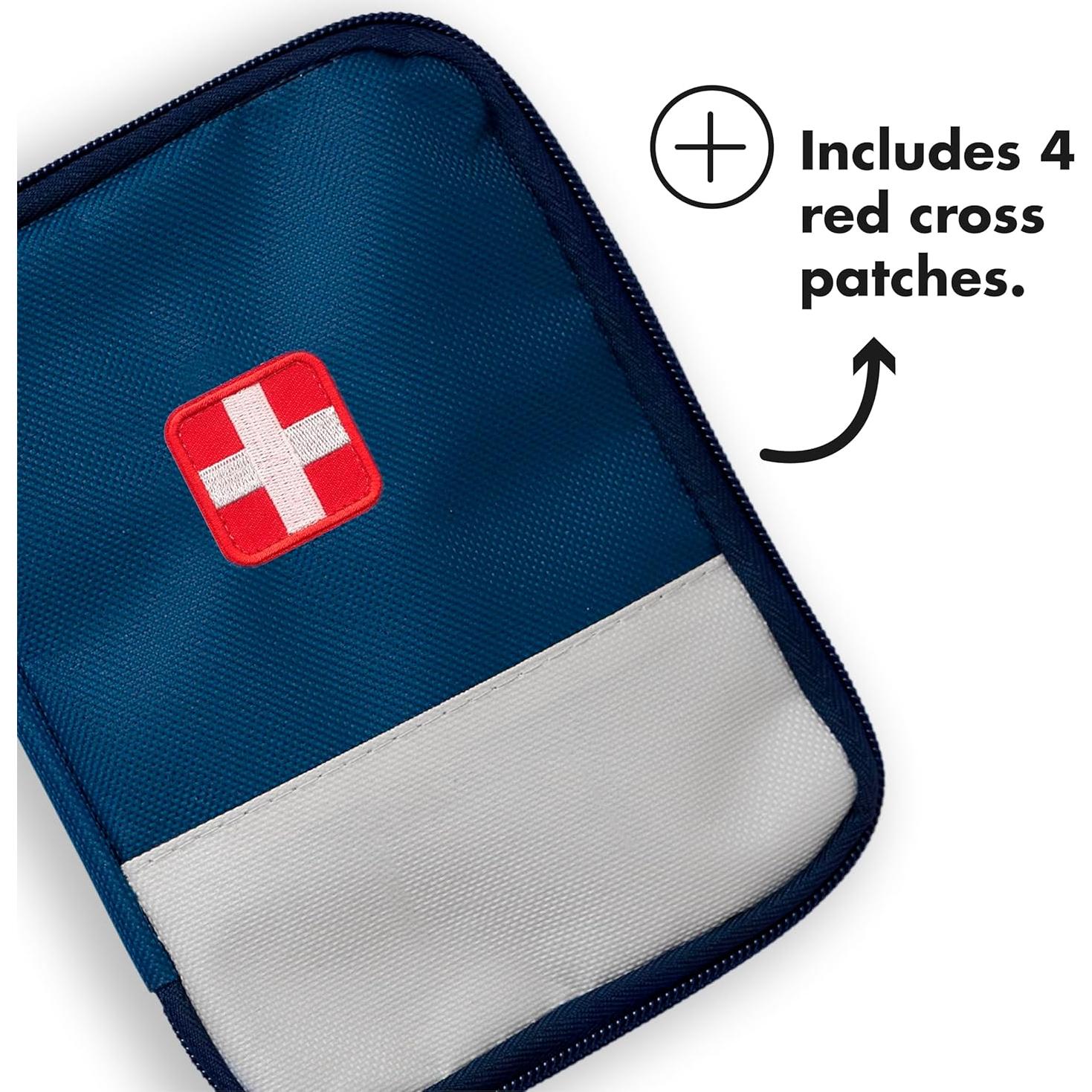 Laughing Lizards Medic First Aid Patch (4-Pack) | Tactical Red Cross IFAK Hook & Loop Medic EMT Patch for Identifying Medical First Aid Kit