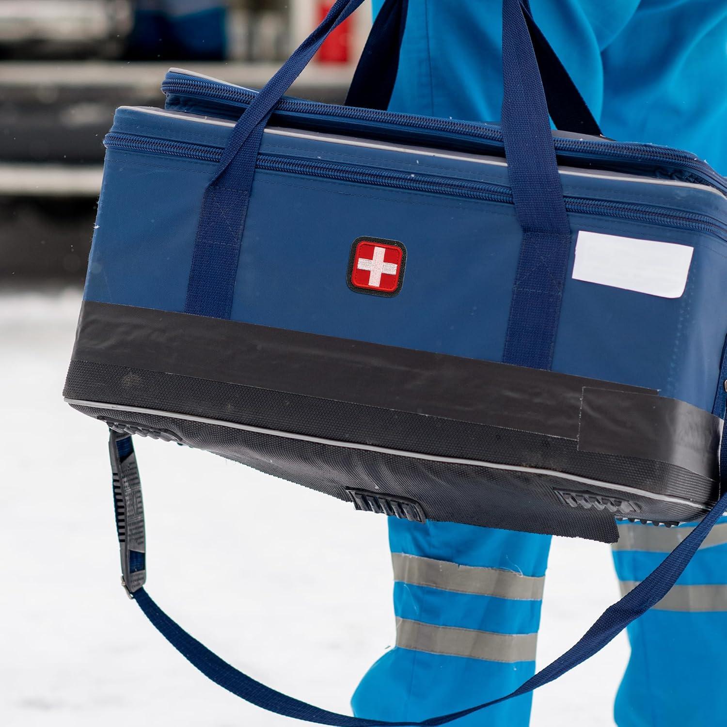 Laughing Lizards Medic First Aid Patch (4-Pack) | Tactical Red Cross IFAK Hook & Loop Medic EMT Patch for Identifying Medical First Aid Kit