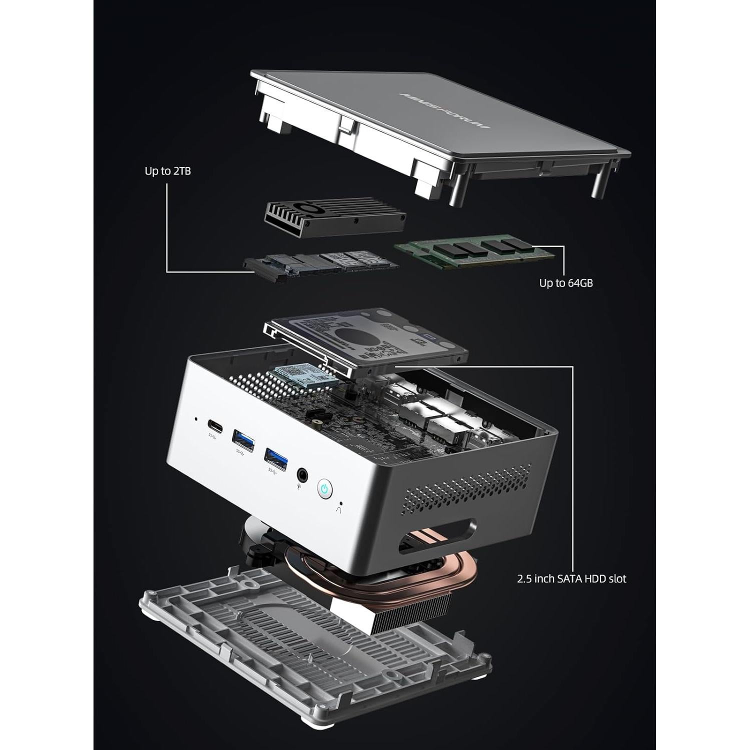 MINISFORUM NAB6 Lite Mini PC i5-12600H 16GB RAM 512GB SSD