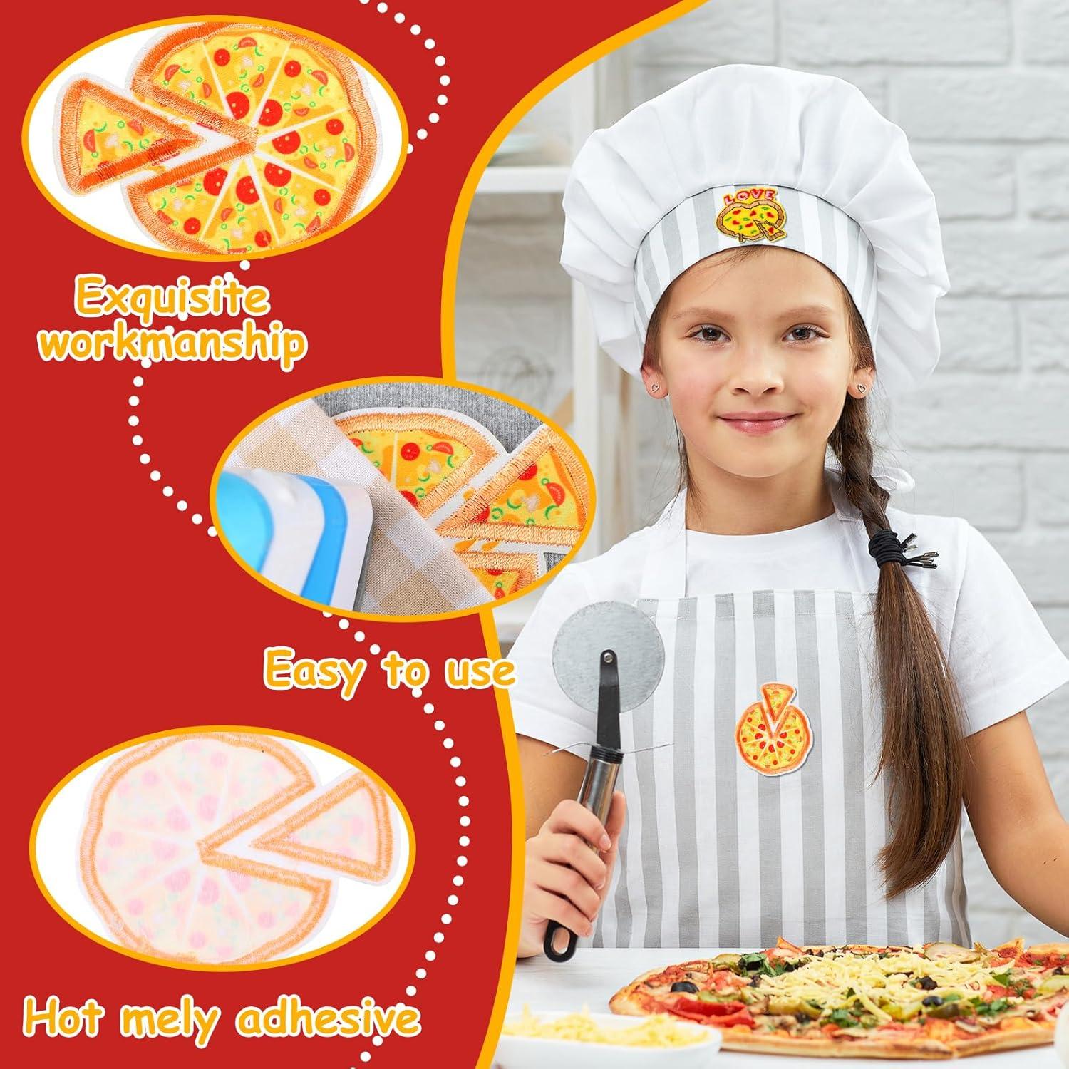 Parches Bordados Tigeen 48 Pcs para Planchar - Estilo Pizza