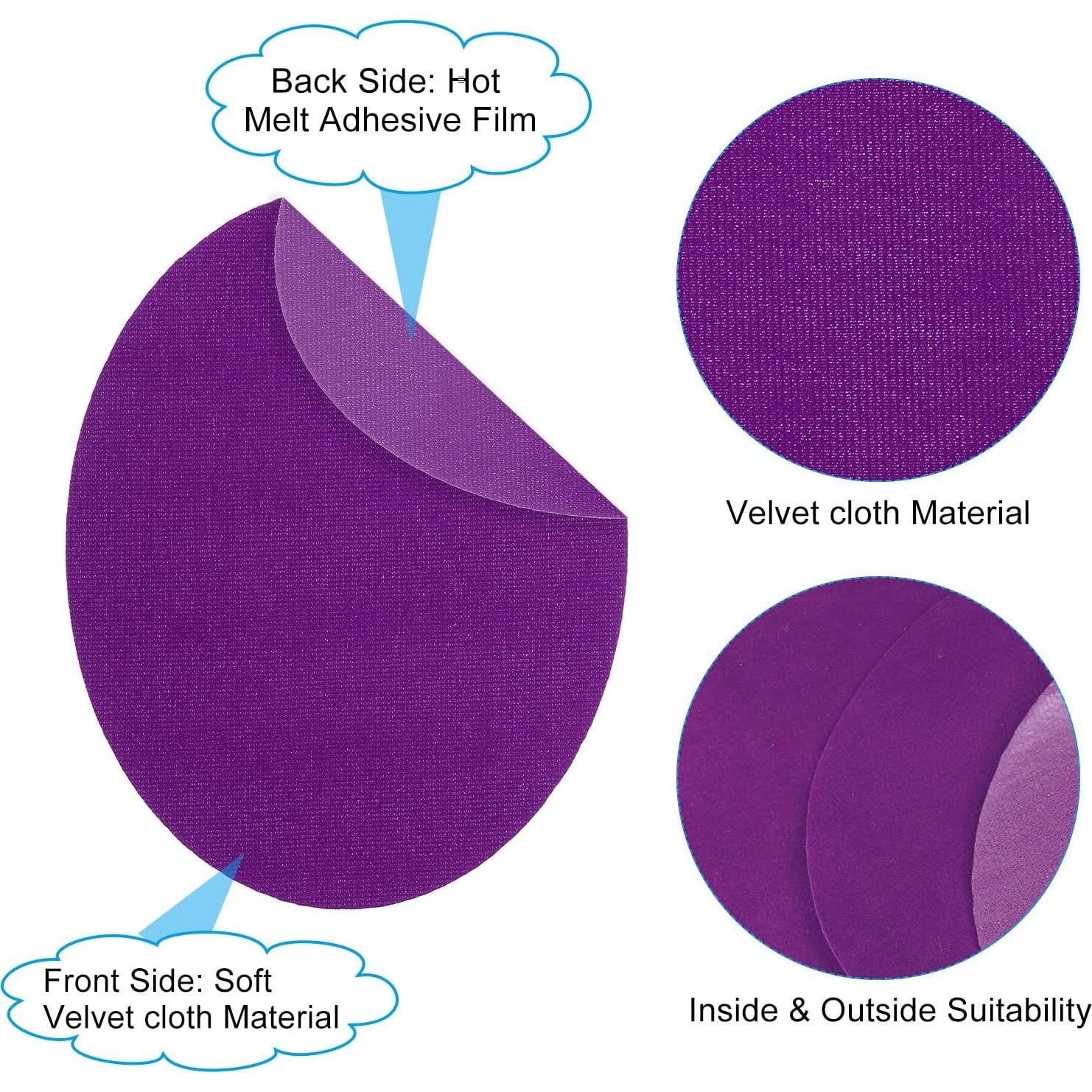 Parches Termoadhesivos PATIKIL 12 Piezas 14x11 cm Púrpura