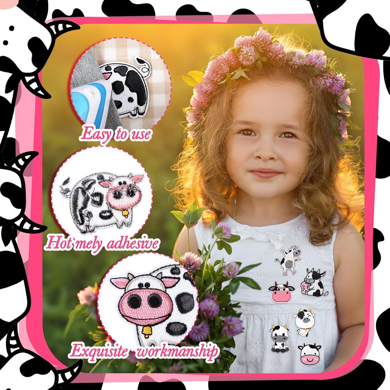 48 Piezas Parches Bordados Tigeen para Planchar Vaca DIY