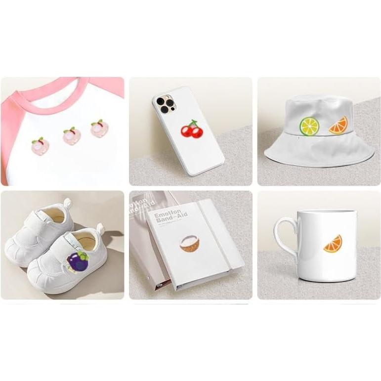 50 Piezas Parches Bordados de Frutas Urier para Planchar