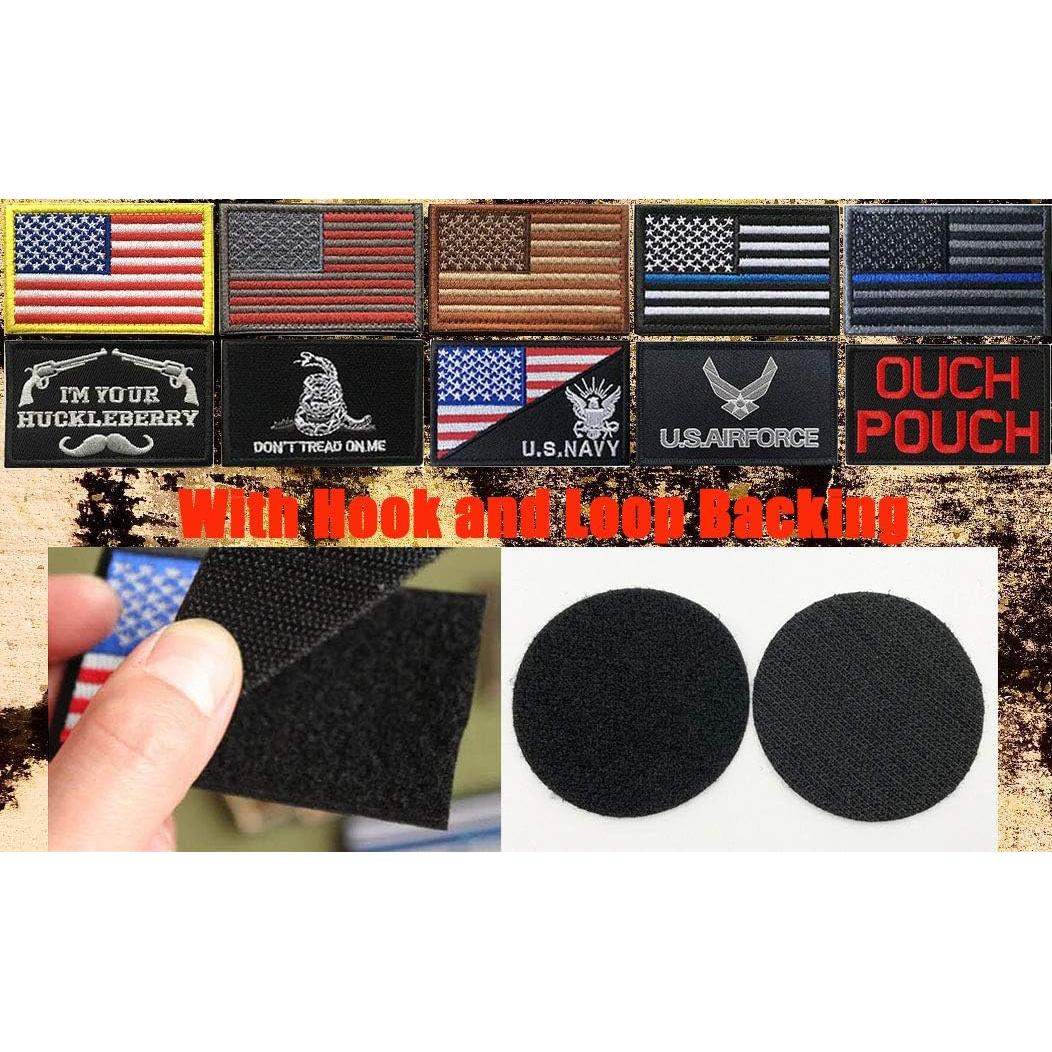 Juego de 2 Parches Bordados EMT EMS Zcketo 8x5cm Velcro