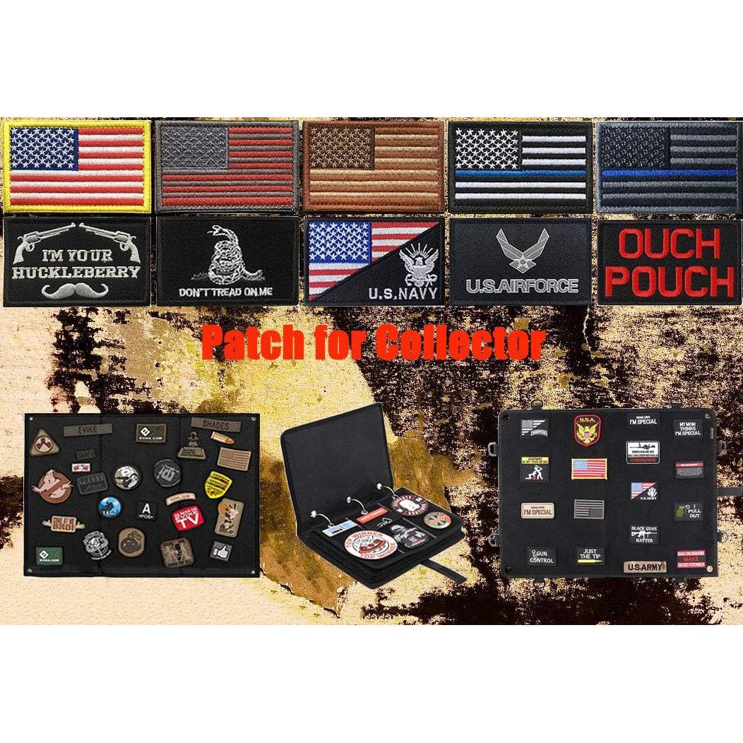 Juego de 2 Parches Bordados EMT EMS Zcketo 8x5cm Velcro