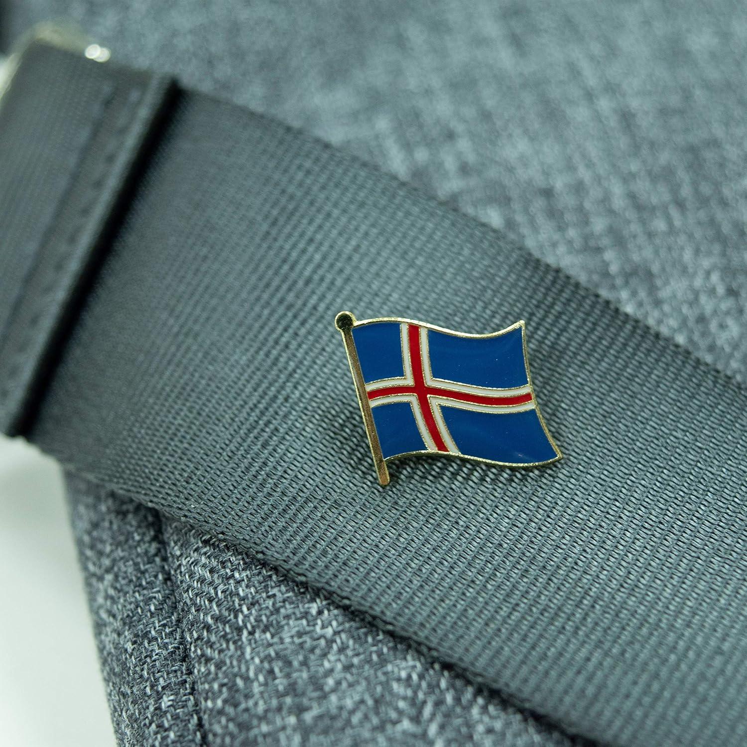 Kit Parche y Pin Bandera Islandia A-ONE - 2 Piezas