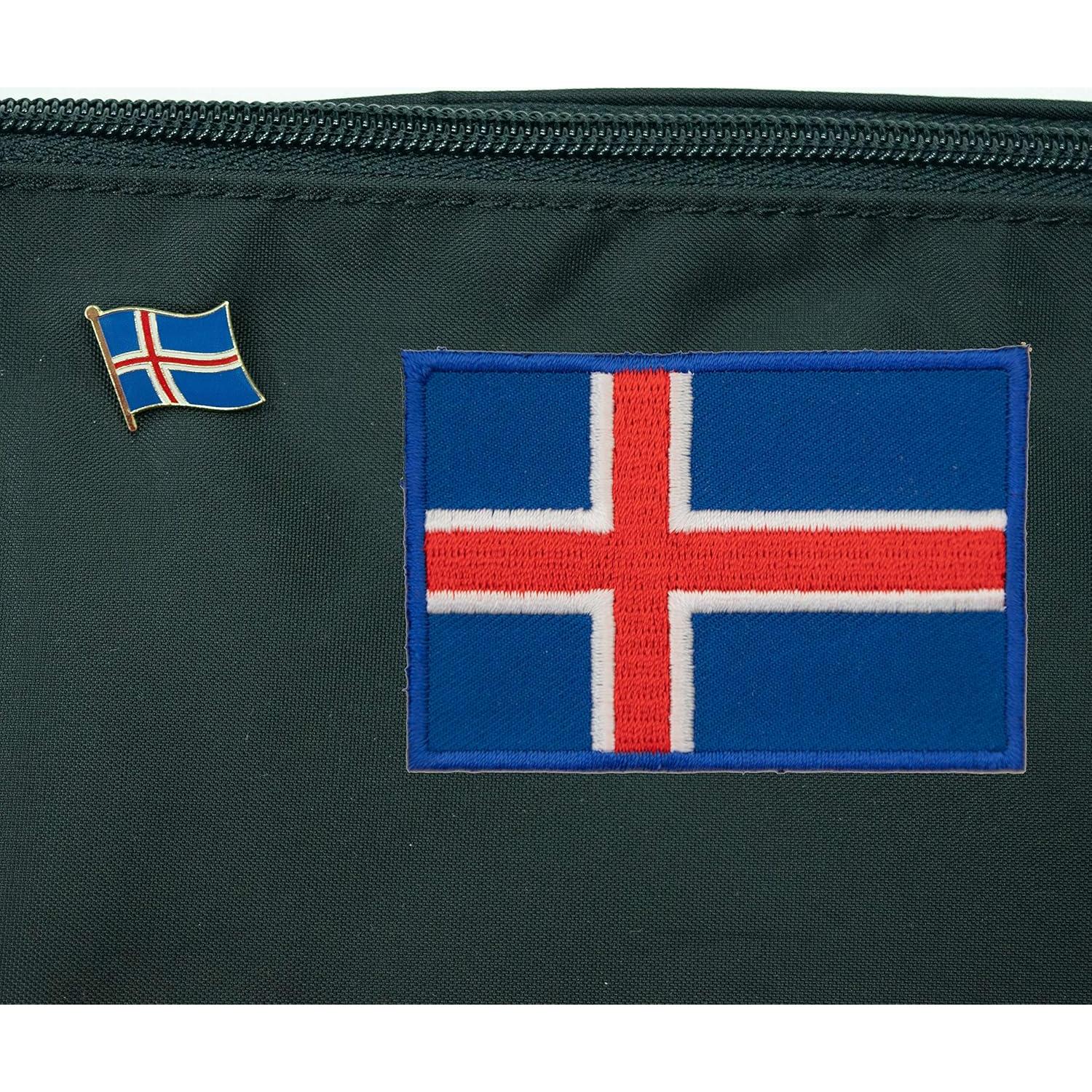 Kit Parche y Pin Bandera Islandia A-ONE - 2 Piezas