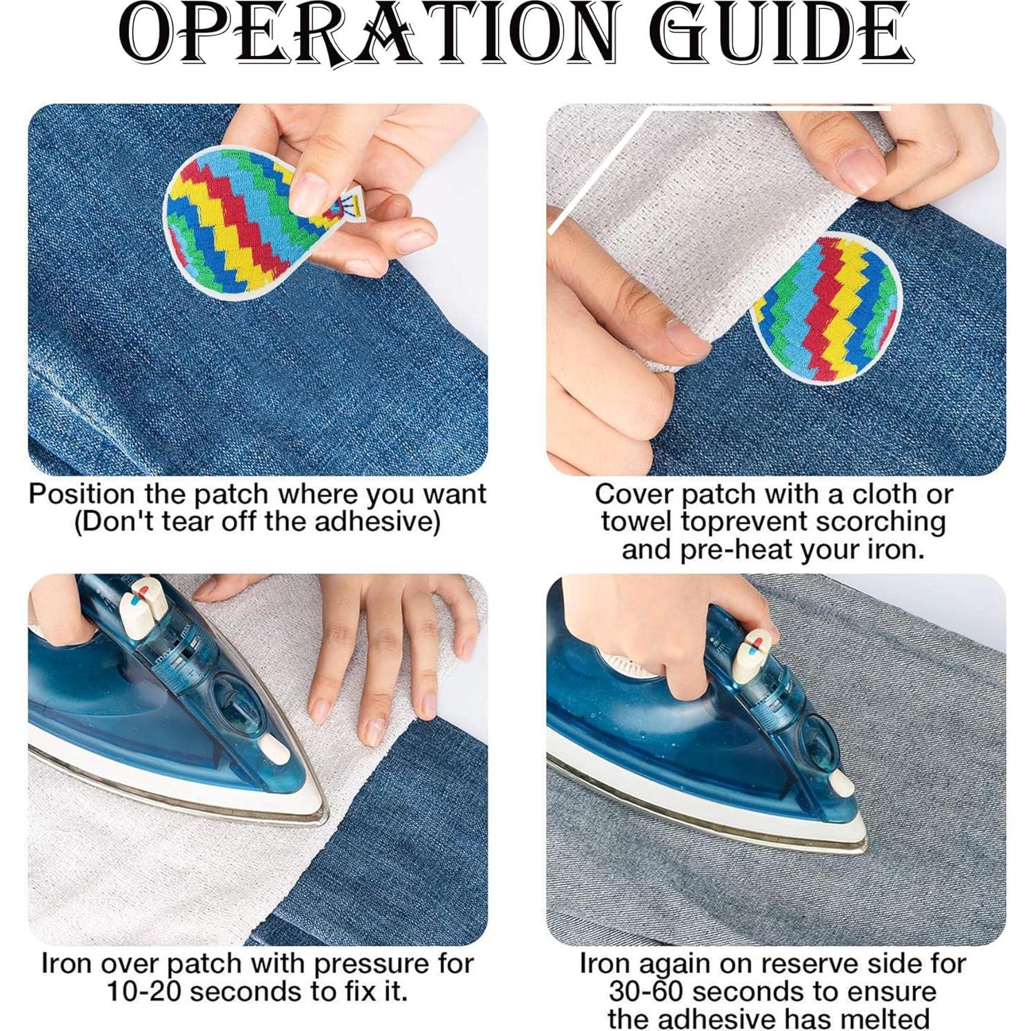 Kit de Parches de Hierro Woohome 23 PCS para Ropa y Manualidades