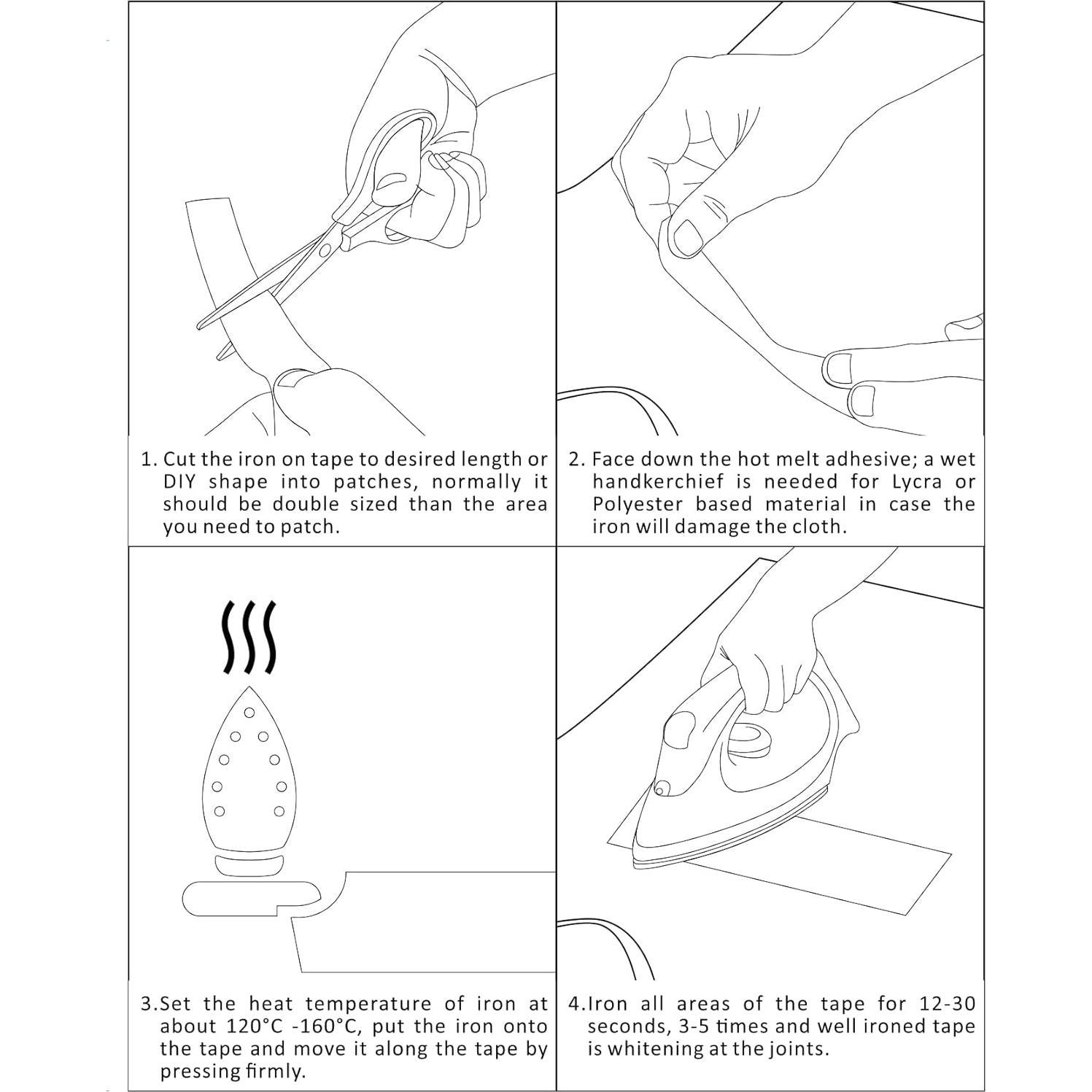 Cinta termoadhesiva LLPT blanca 1.2" x 5m para reparaciones