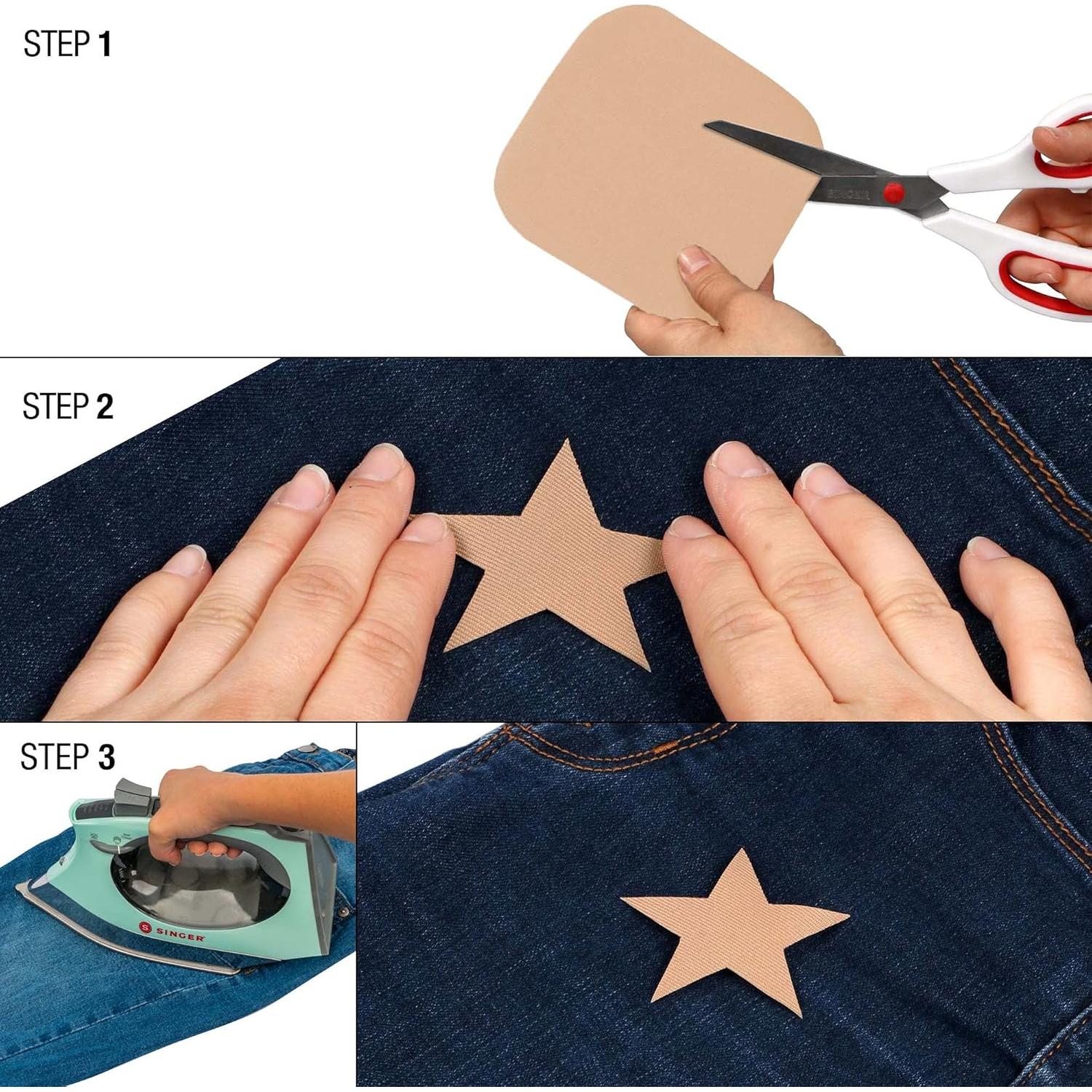 Set de 4 Parches de Tela SINGER para Planchar 12.7x12.7cm