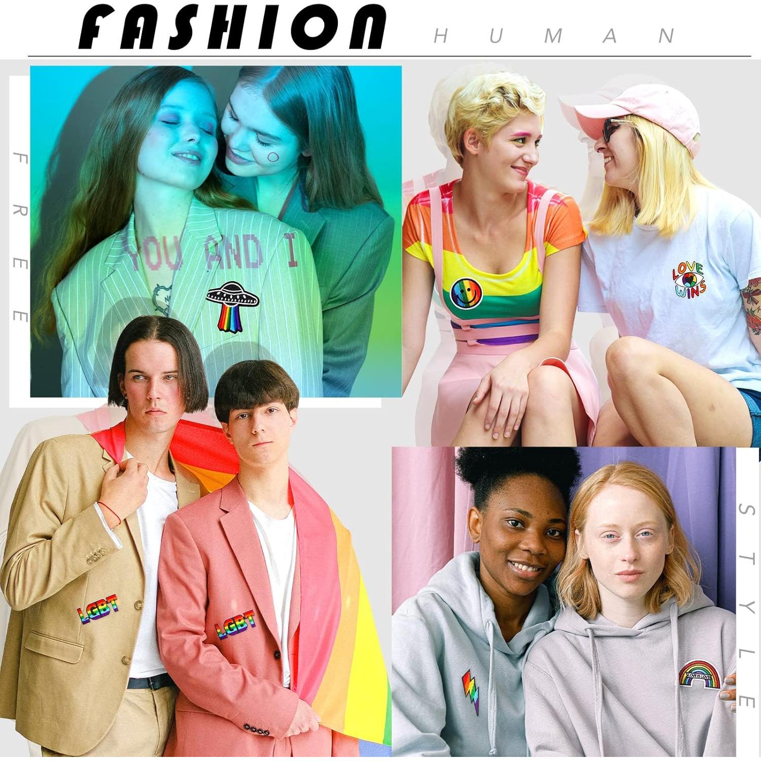 80 Parches Arcoíris Bordados Yinder para Costura - 20 Estilos