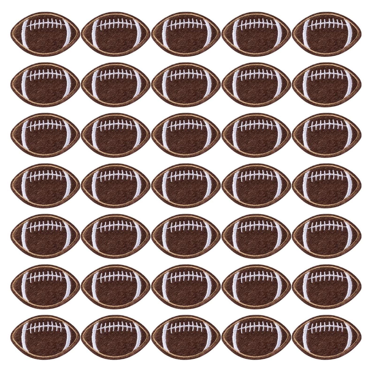 Parches Bordados de Fútbol PAGOW 35pcs para Planchar 5.6x3.7cm