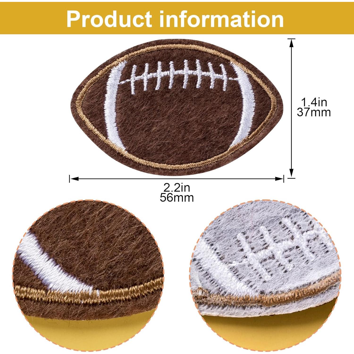 Parches Bordados de Fútbol PAGOW 35pcs para Planchar 5.6x3.7cm