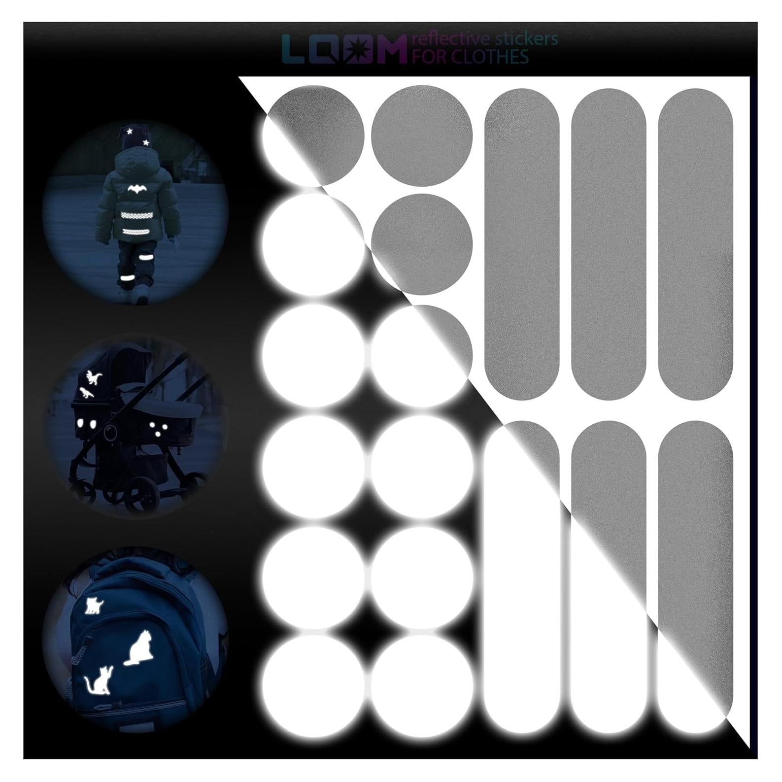 Calcomanías Reflectantes LOOM para Ropa - Impermeables y Duraderas
