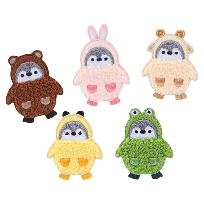 Kit de Apliques Bordados Pingüino Wmiswen 5 Pcs 6.1 cm
