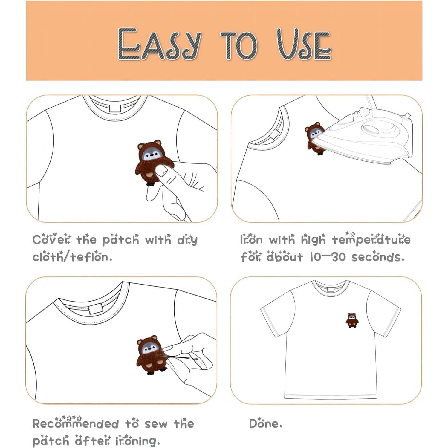 Kit de Apliques Bordados Pingüino Wmiswen 5 Pcs 6.1 cm