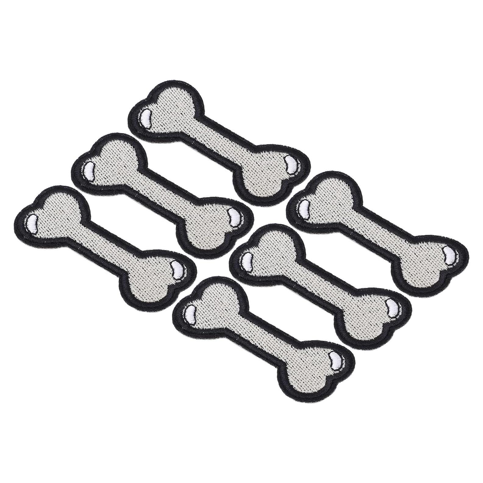 Parche de Hierro Naroote Hueso de Perro 6x2.8 cm - 6 Piezas