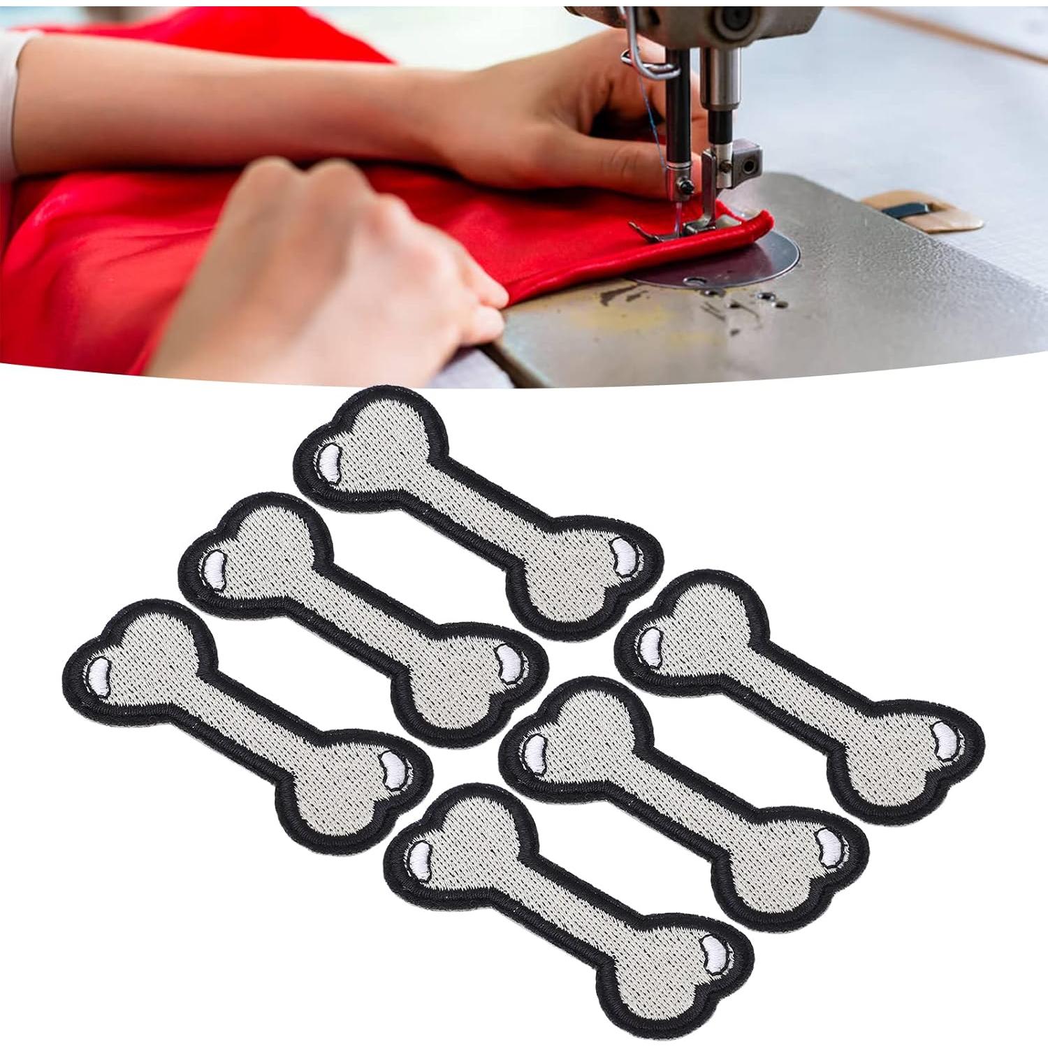 Parche de Hierro Naroote Hueso de Perro 6x2.8 cm - 6 Piezas