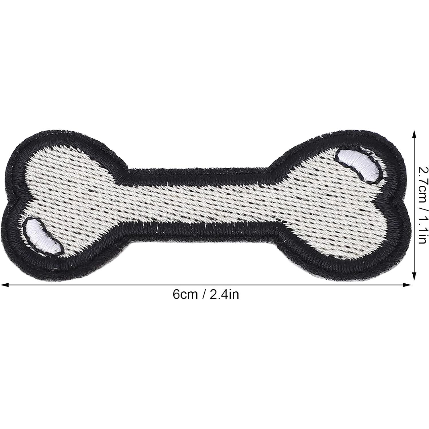 Parche de Hierro Naroote Hueso de Perro 6x2.8 cm - 6 Piezas