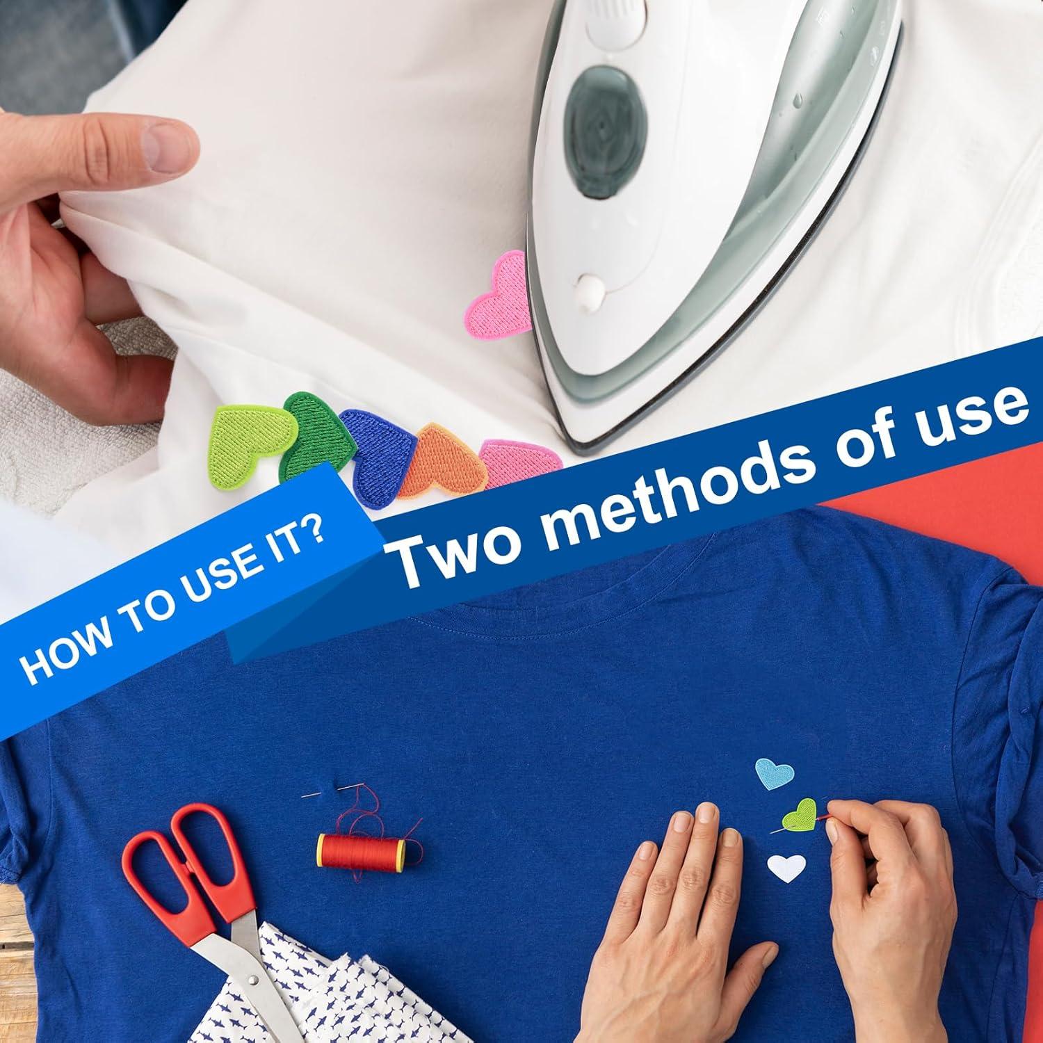 88 Parches de Corazón Bordados Ipercox para Planchar 2.5cm