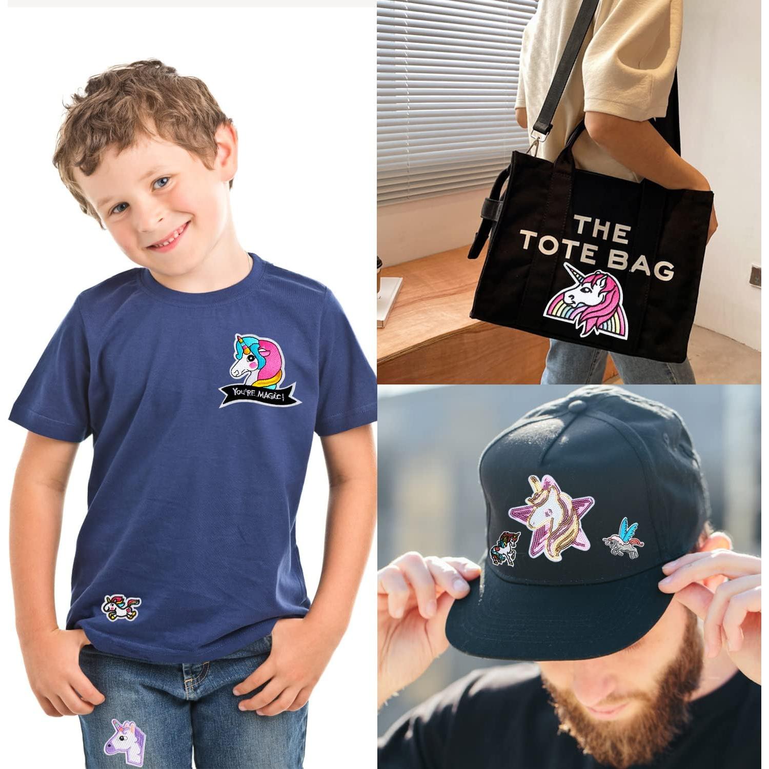 24 Parches Bordados Unicornio Arcoíris CCINEE para Ropa