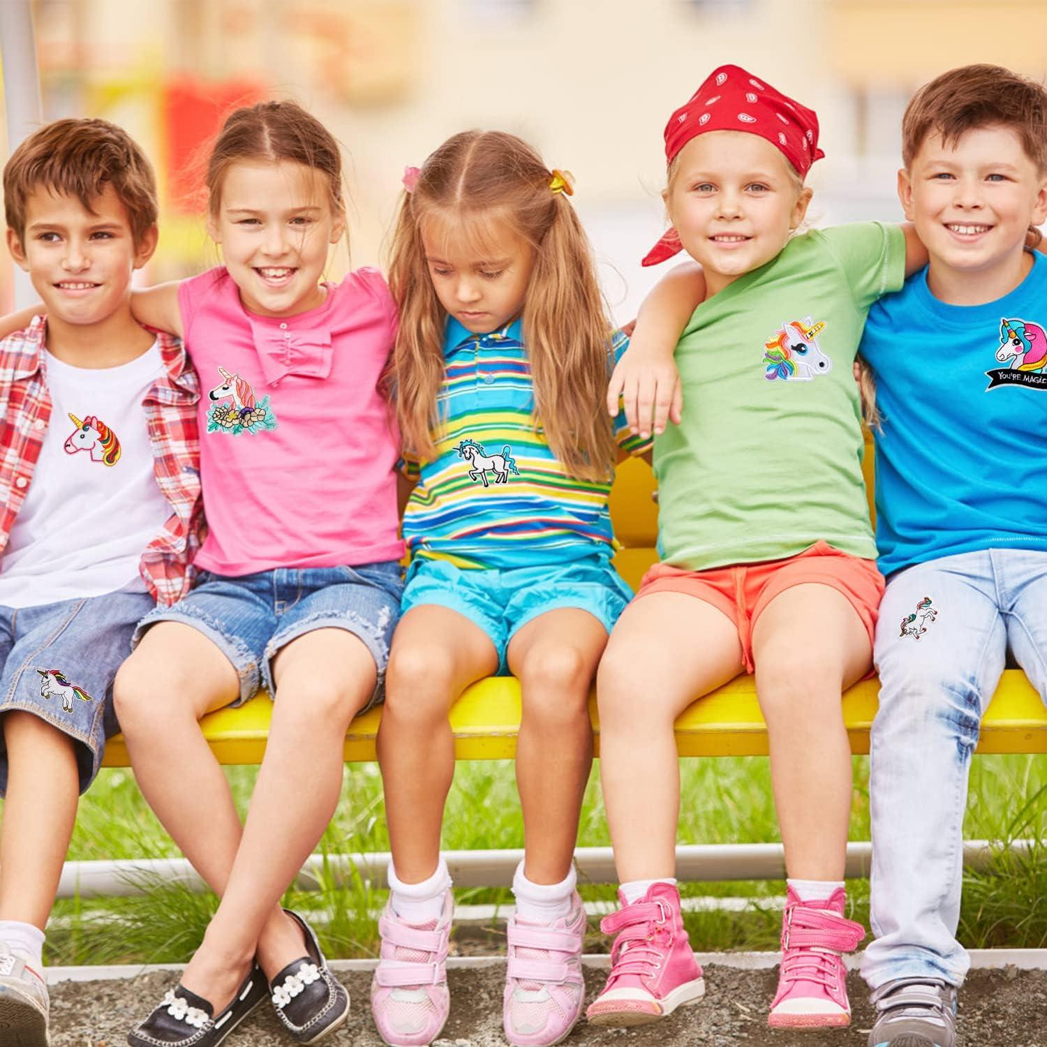 24 Parches Bordados Unicornio Arcoíris CCINEE para Ropa