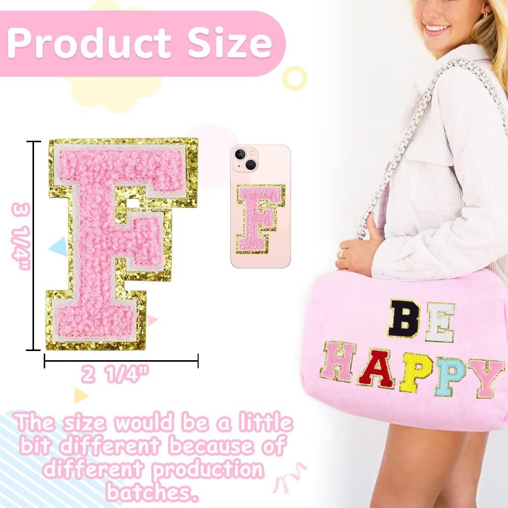 6 Piezas Parche de Letras Chenille 7.6 cm HEKOOLA para Ropa