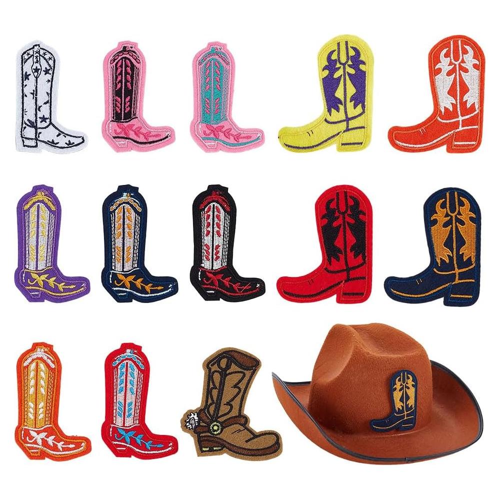 Parches Bordados de Botas AHANDMAKER 13 Piezas Coloridos