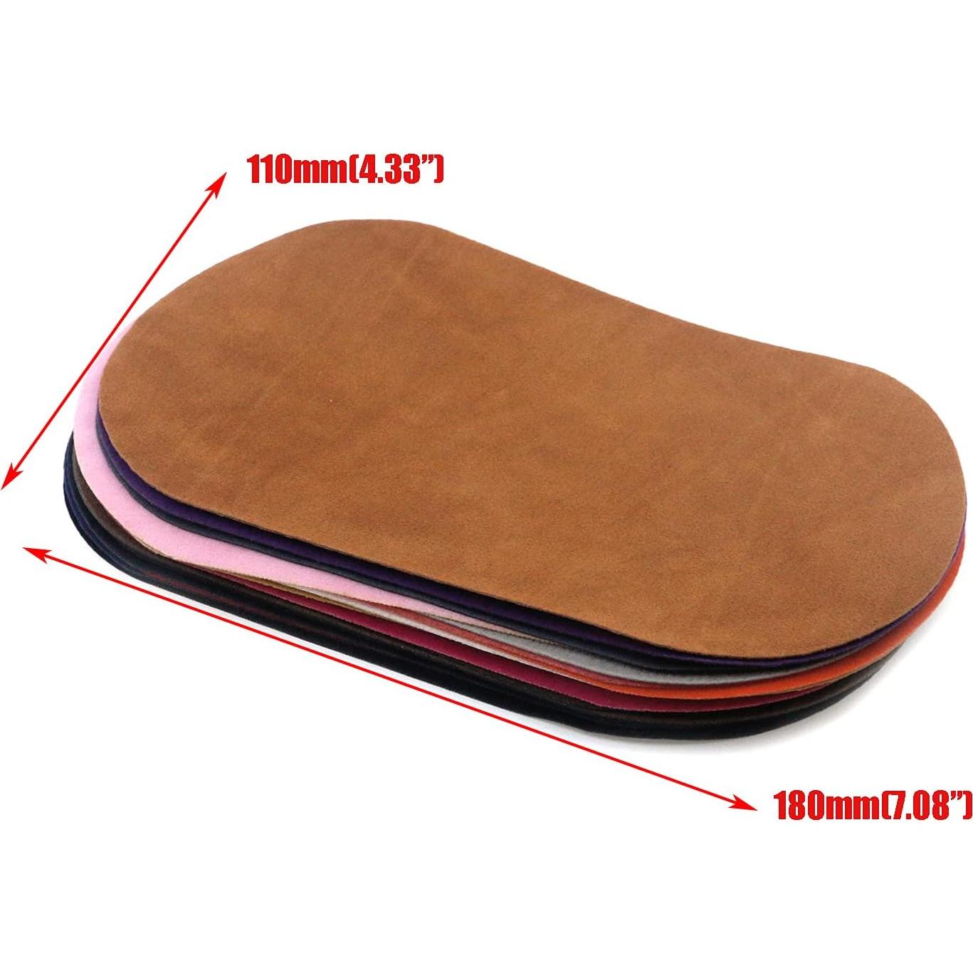 Quluxe 20 Pcs Parches Termoadhesivos Ovalados de Ante Multicolor