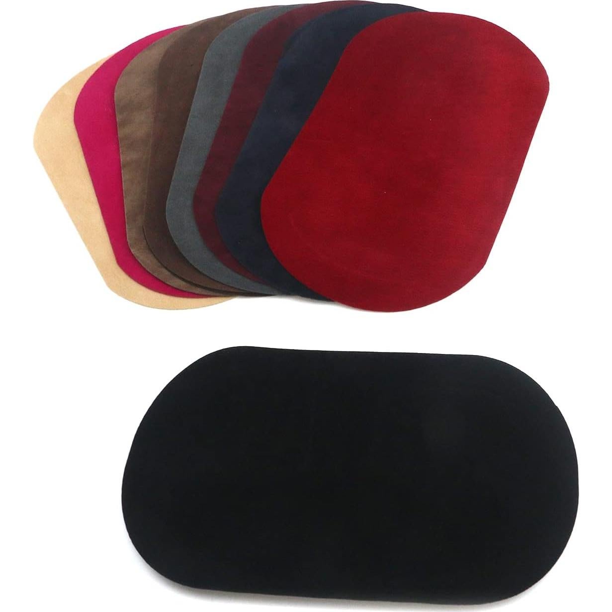 Quluxe 20 Pcs Parches Termoadhesivos Ovalados de Ante Multicolor