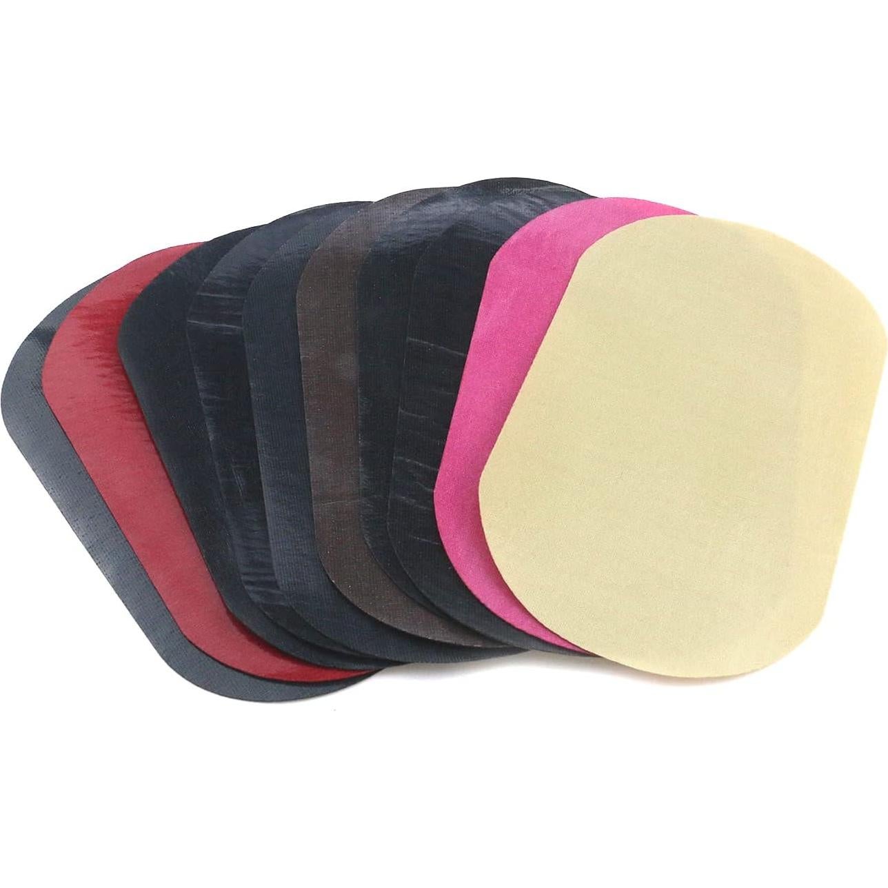 Quluxe 20 Pcs Parches Termoadhesivos Ovalados de Ante Multicolor